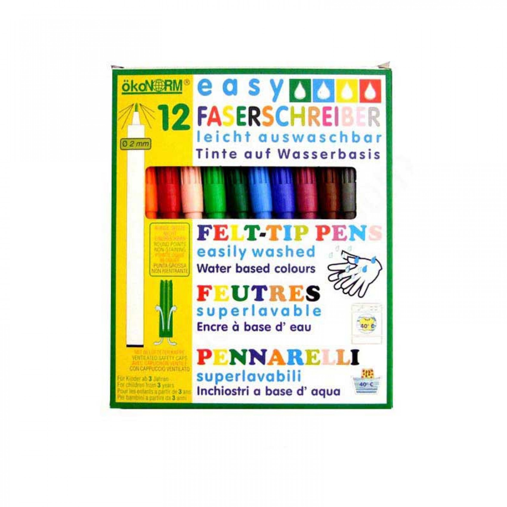 12 crayons feutres fins - Ökonorm