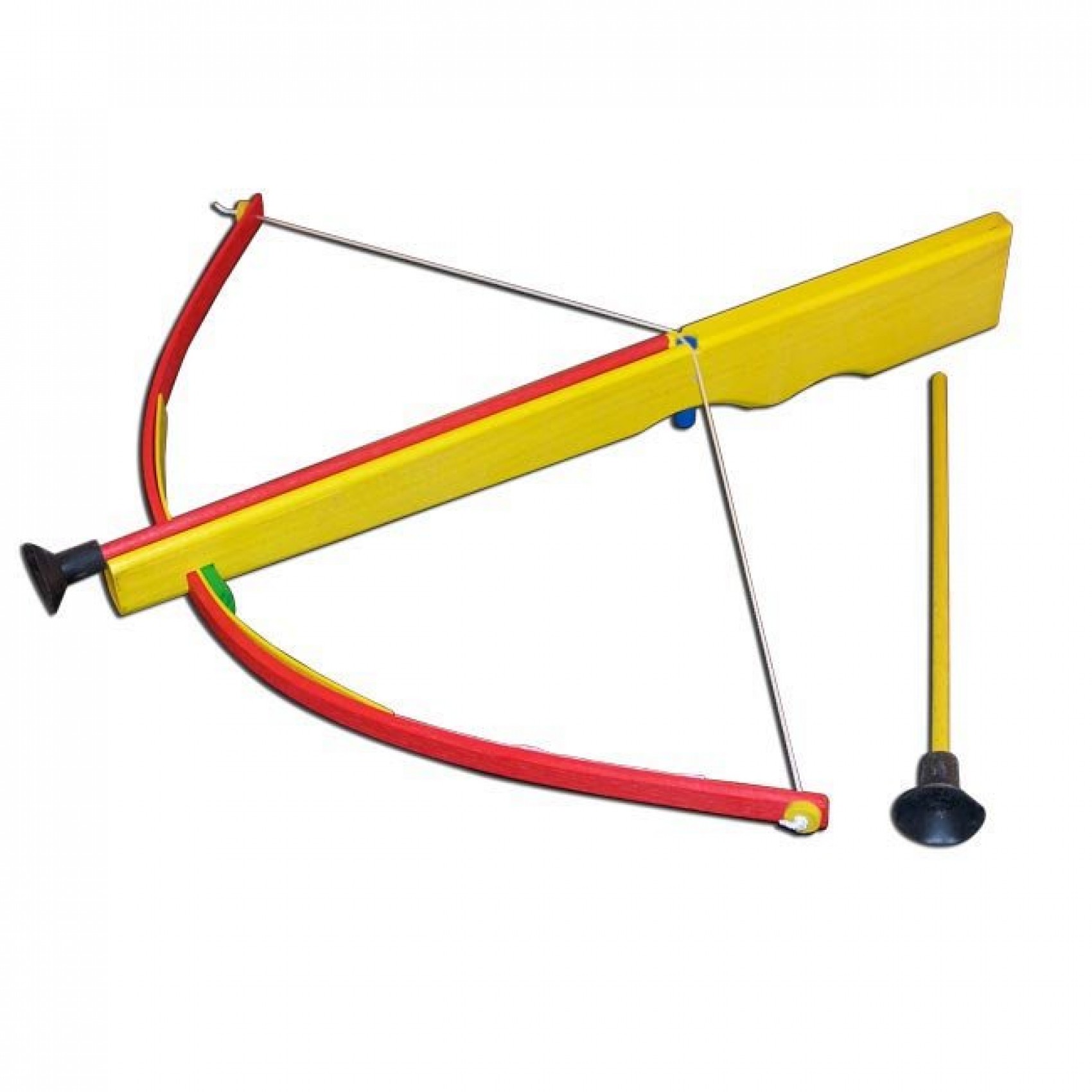 Arbalète Jouet En Bois Avec 3 Fléchettes à Ventouse – Jeu De Visée Enfant – Neuf