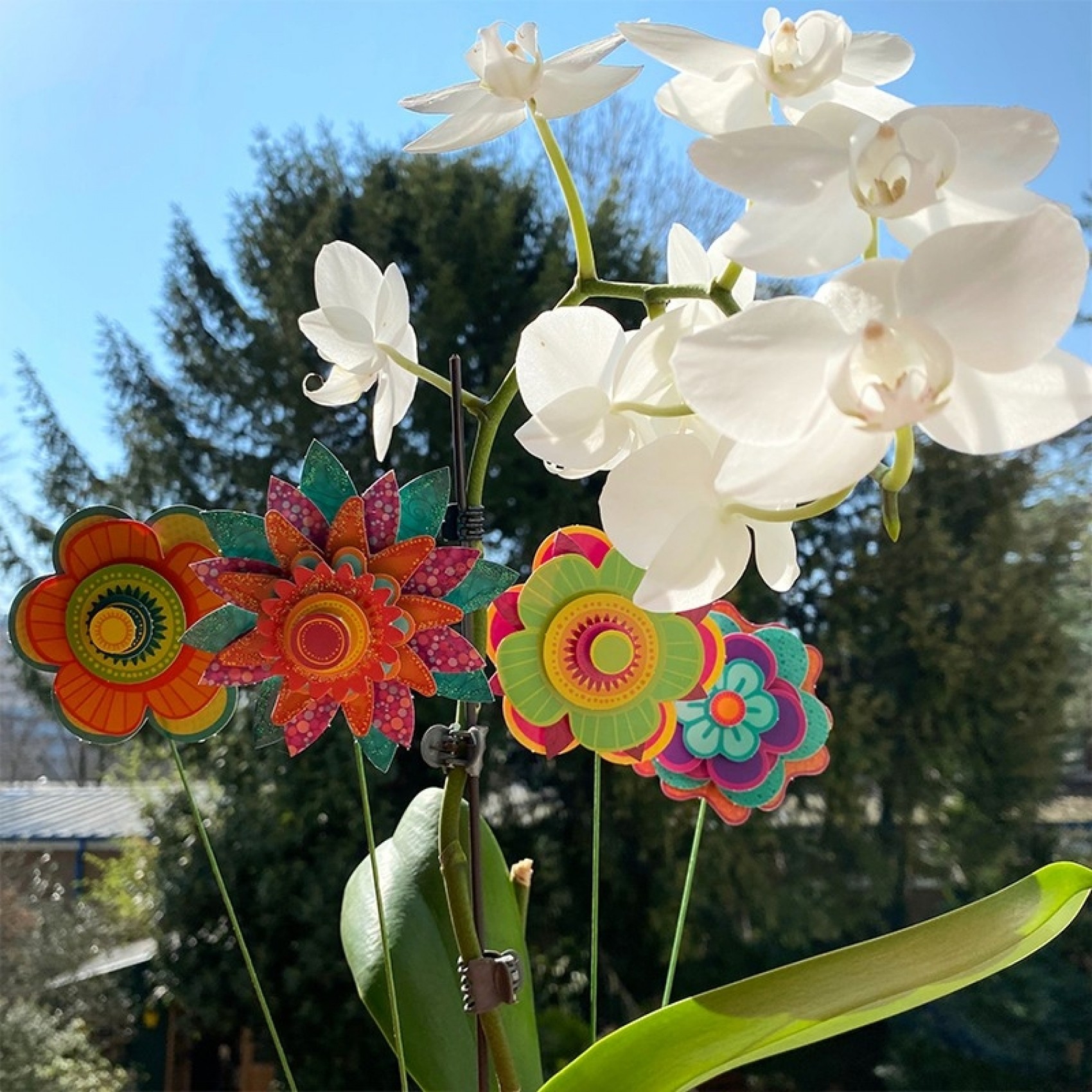 Calendrier de l'Avent 2025 avec Bouquet de Fleurs en Briques - 24 Fleurs Artificielles à