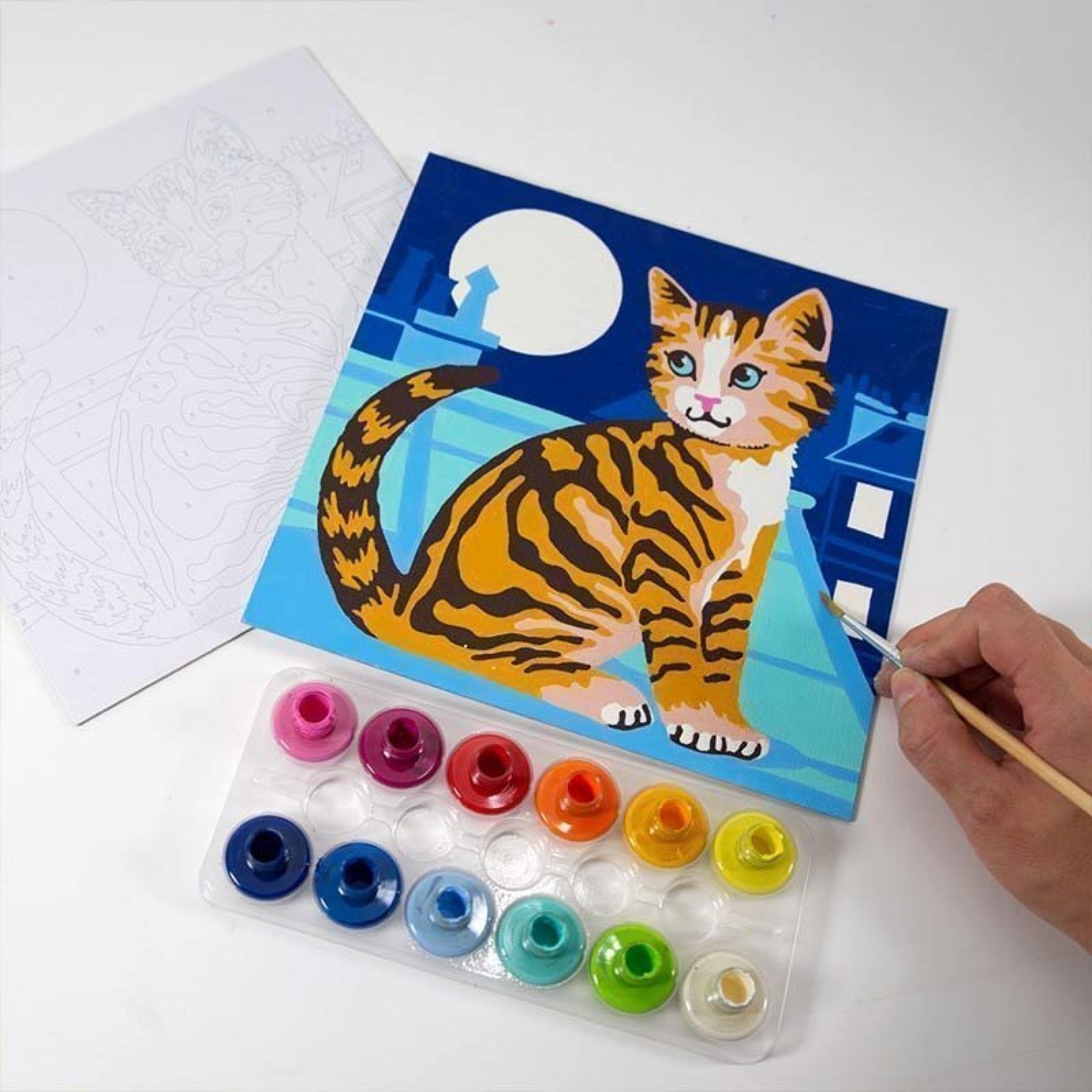 Peinture par numéros de chat pour adultes débutants - Kit de peinture Peinture par numéros de chat pour adultes débutants - Kit de peinture
