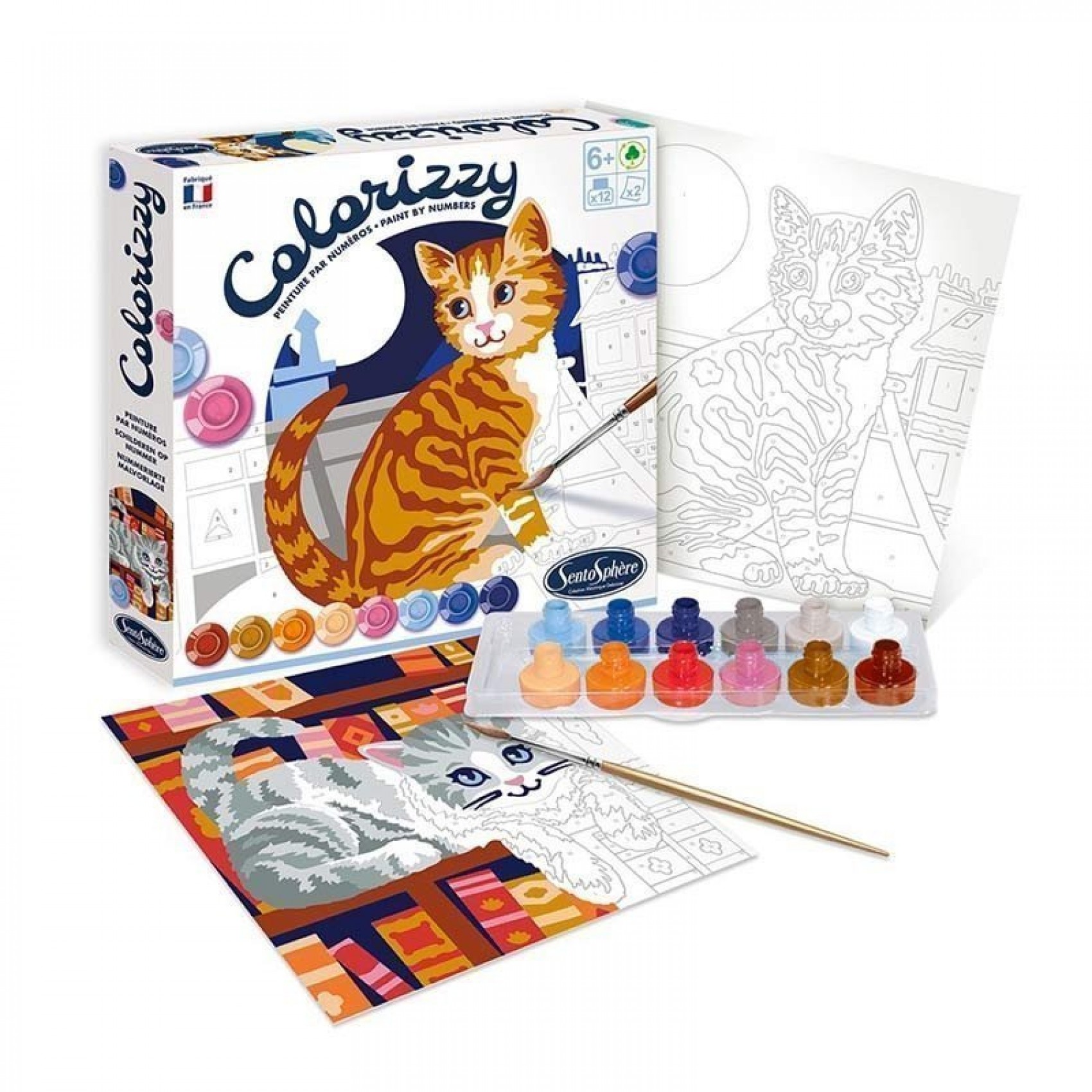 Peinture Par Numéros Schipper – Chat Dans Un Sac à Dos – Toile 24x30 Cm – Kit Complet Acrylique
