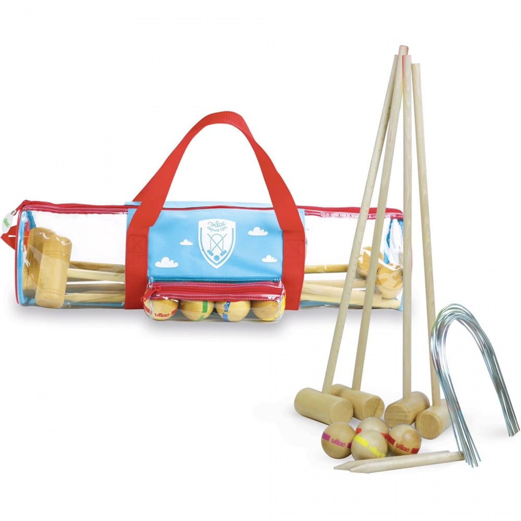 Jeu de croquet dans un sacenfant Artisan du Jura