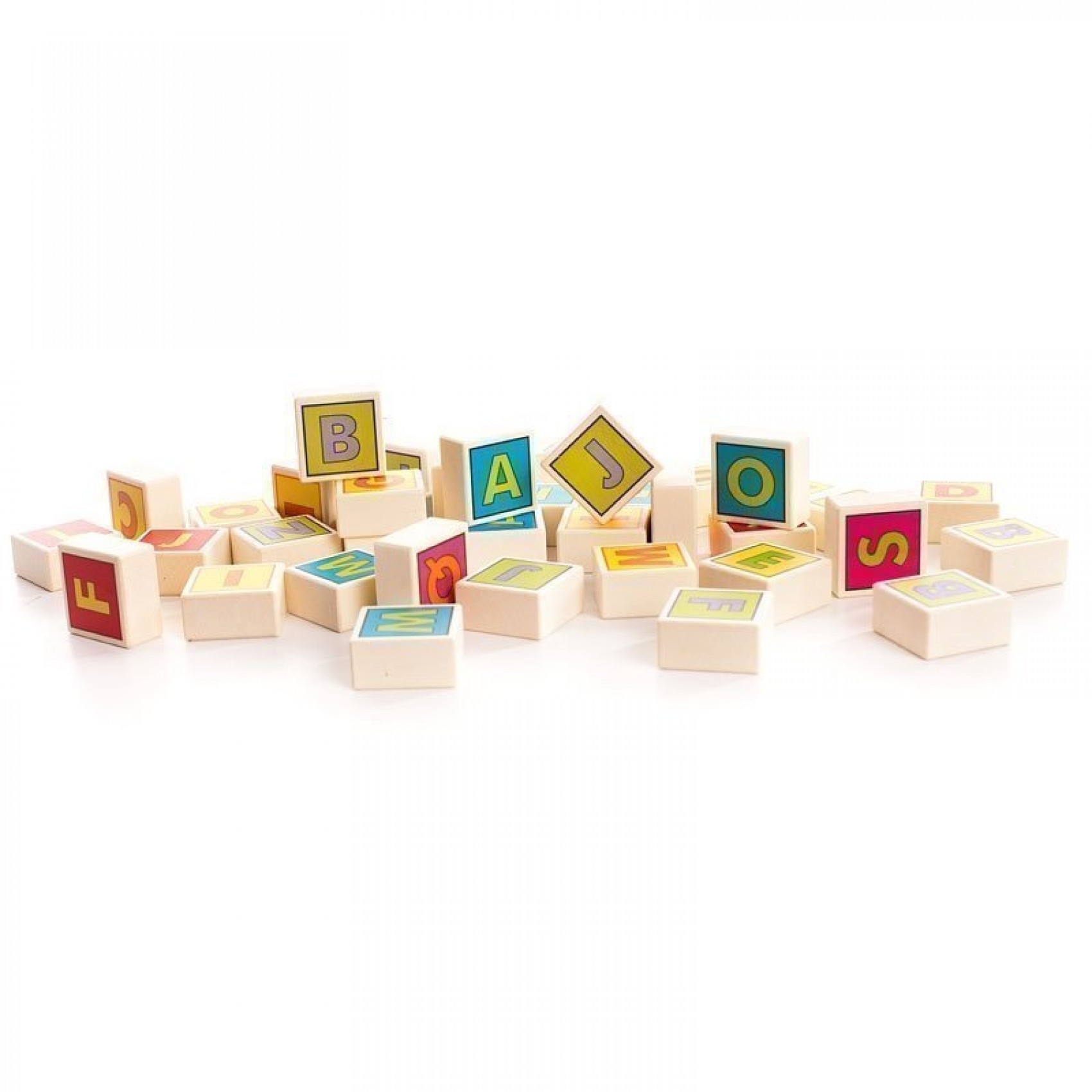 Jeu De Cubes Ancien Vers 1900 - Alphabétique En Bois, éducatif, Marque Simonin Cuny