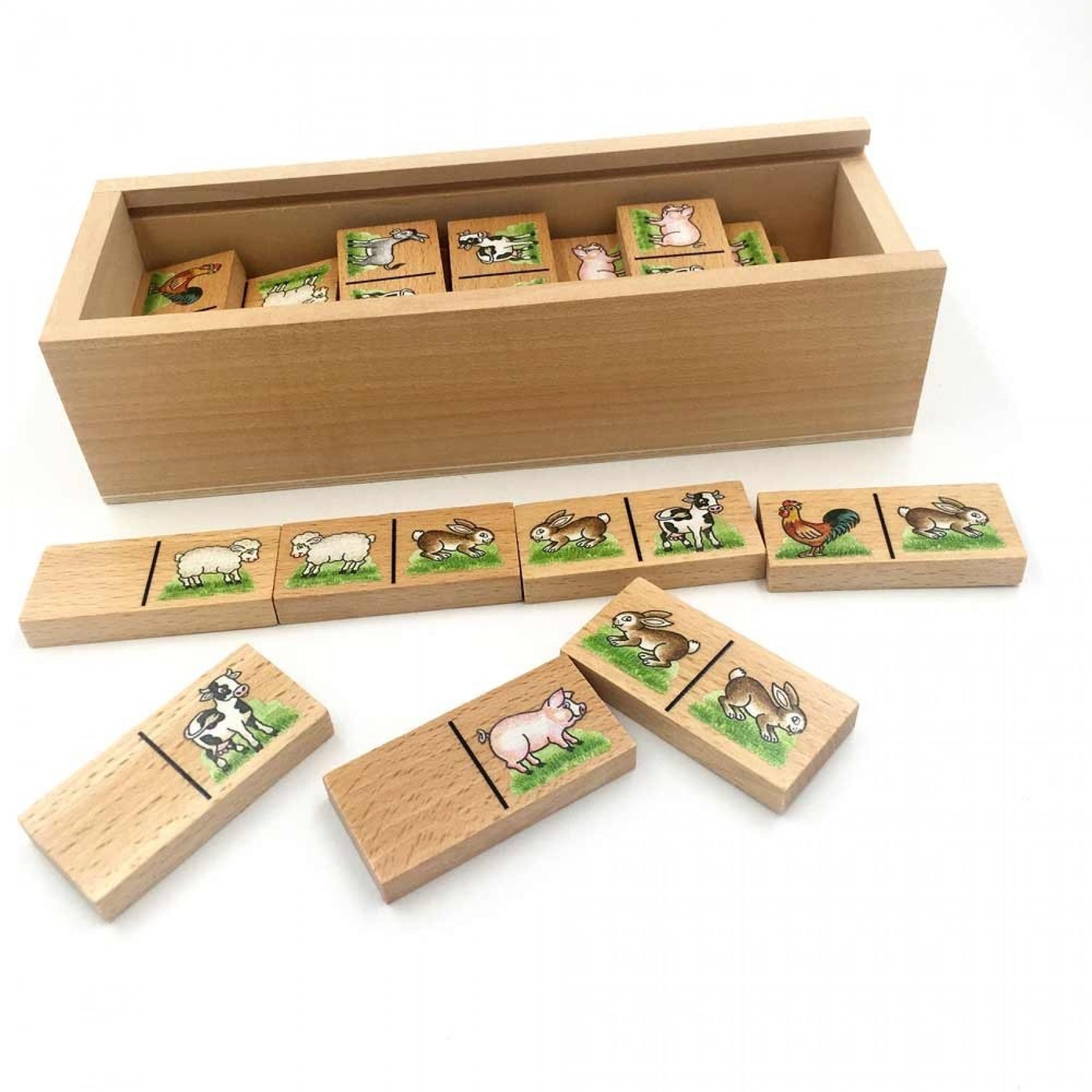 Bebeboutik - Dominos Animaux 28pcs Bois - 24m