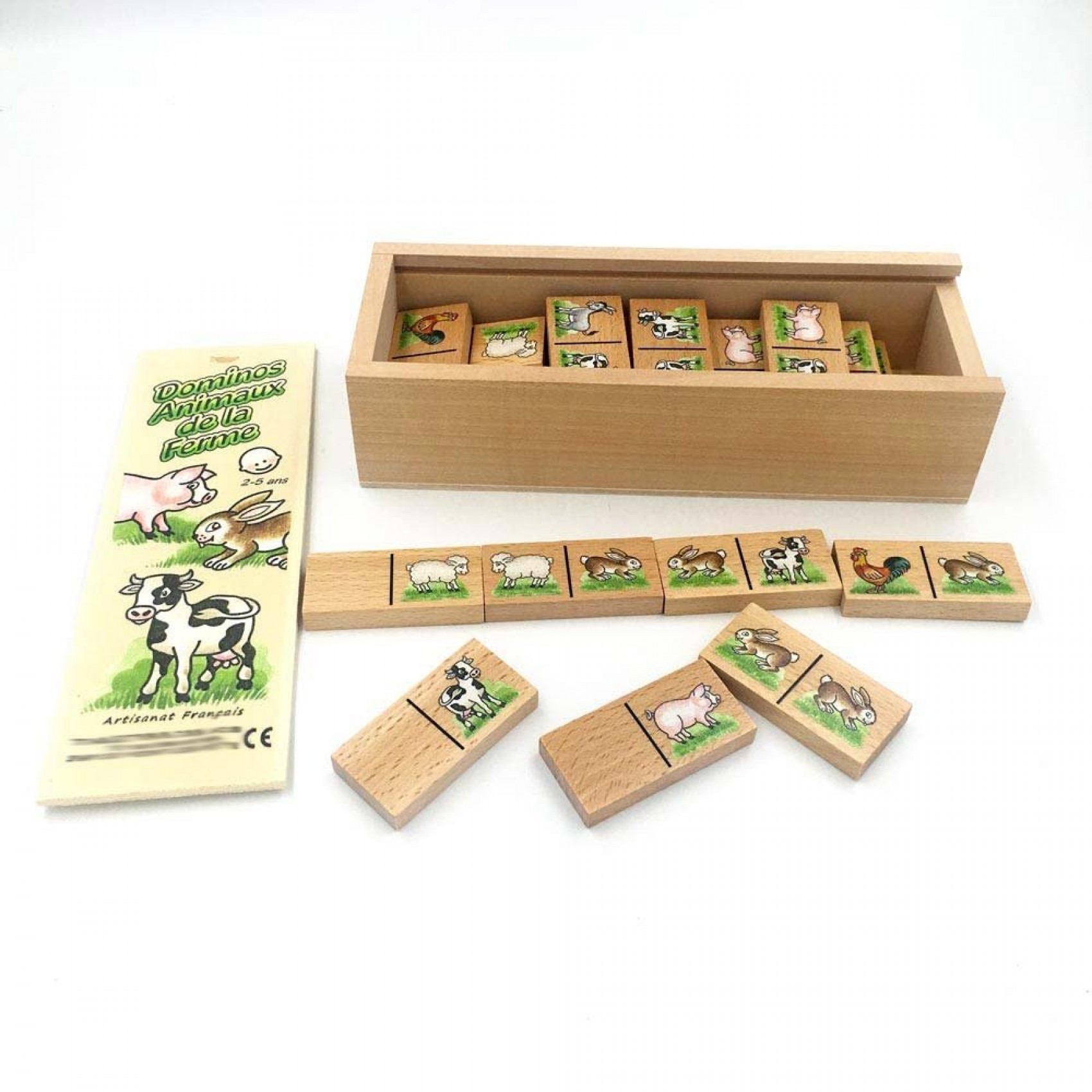 Jeu de dominos classique avec 28 tuiles de qualité - Style vintage