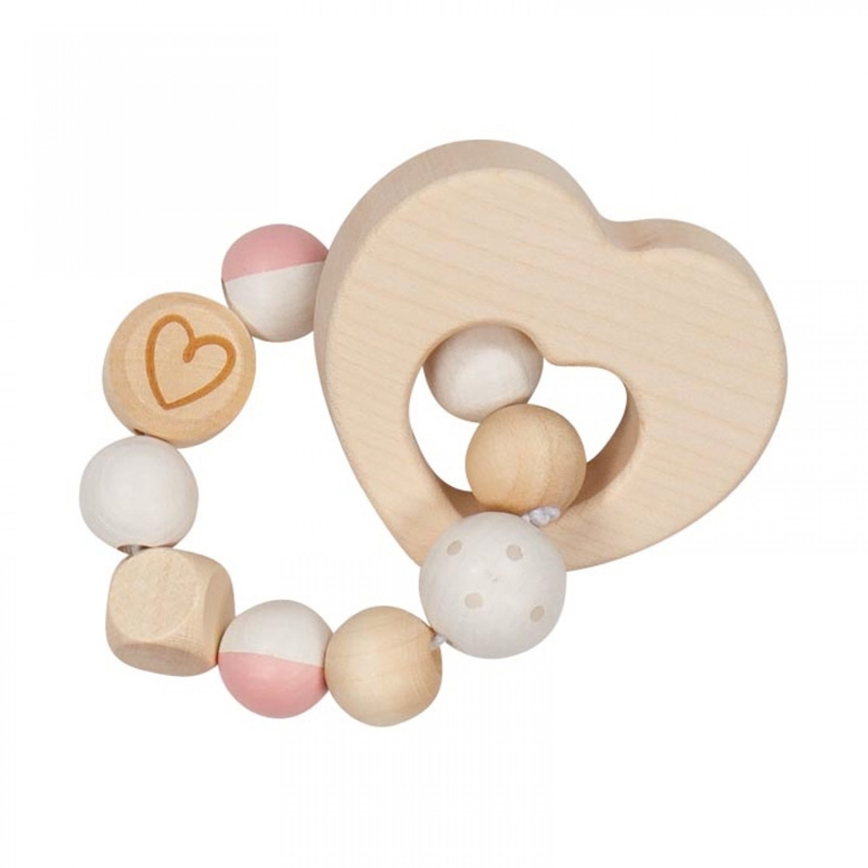Goki - Hochet élastique en bois - Ourson