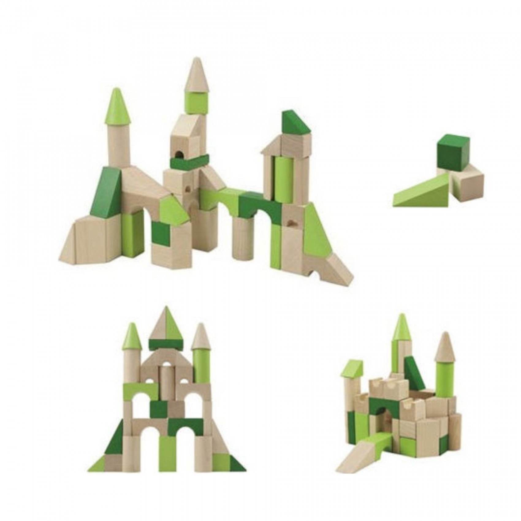Jeu de construction en bois - GOKI - AVDJ-4316 - 250 pièces - Jaune