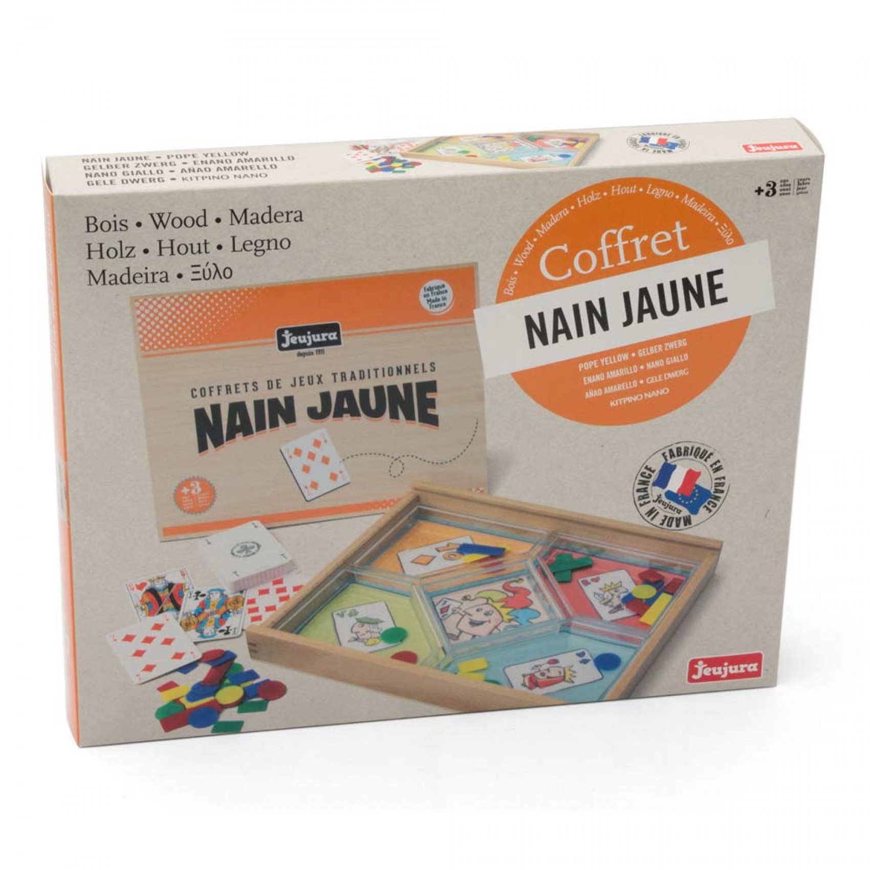 Jeu Du Nain Jaune Version Jungle – 80 Jetons, 52 Cartes, 5 Compartiments, Pour Jouer En Famille Ou Entre Amis Dès 4 Ans