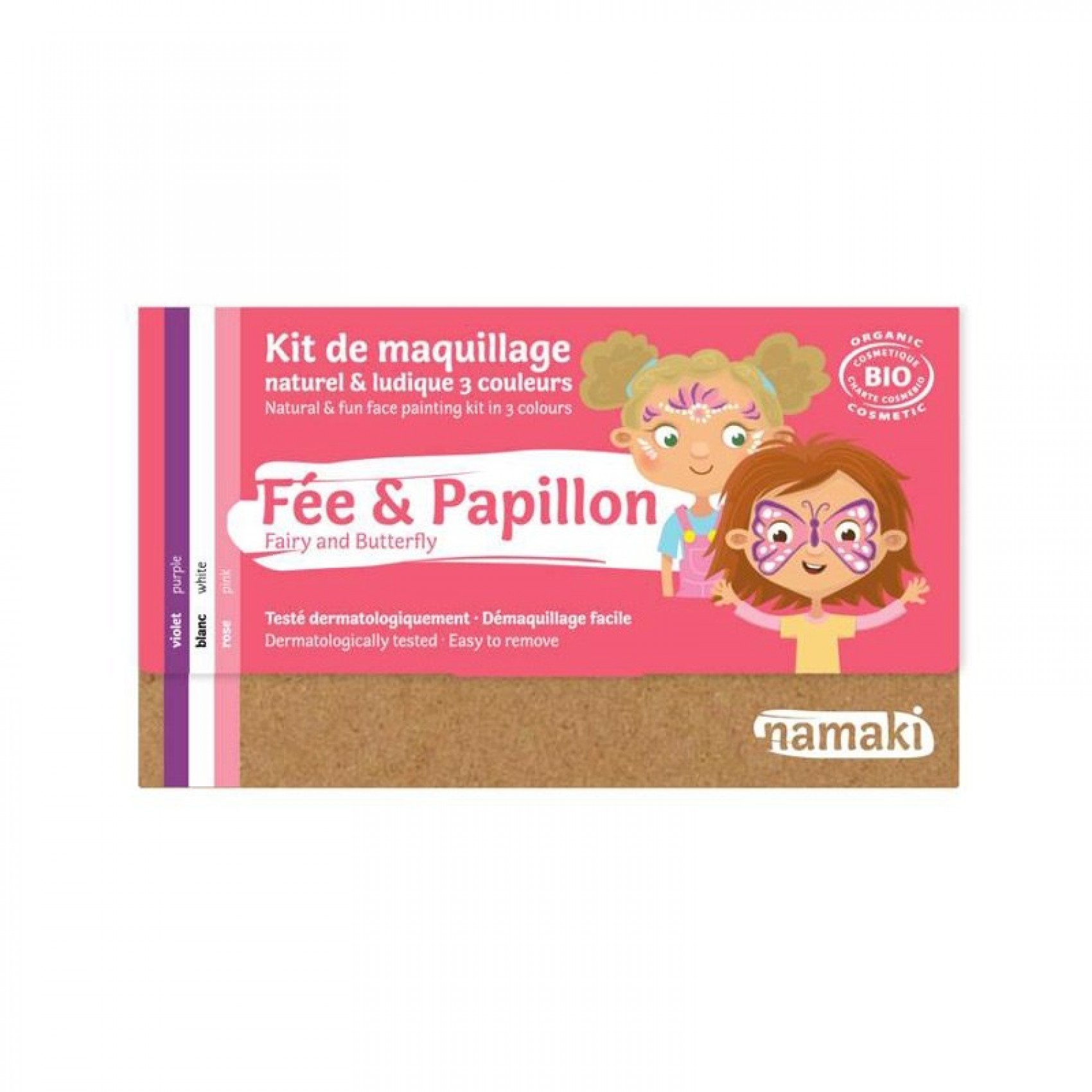 Kit de maquillage 3 couleurs Namaki - Princesse & licorne