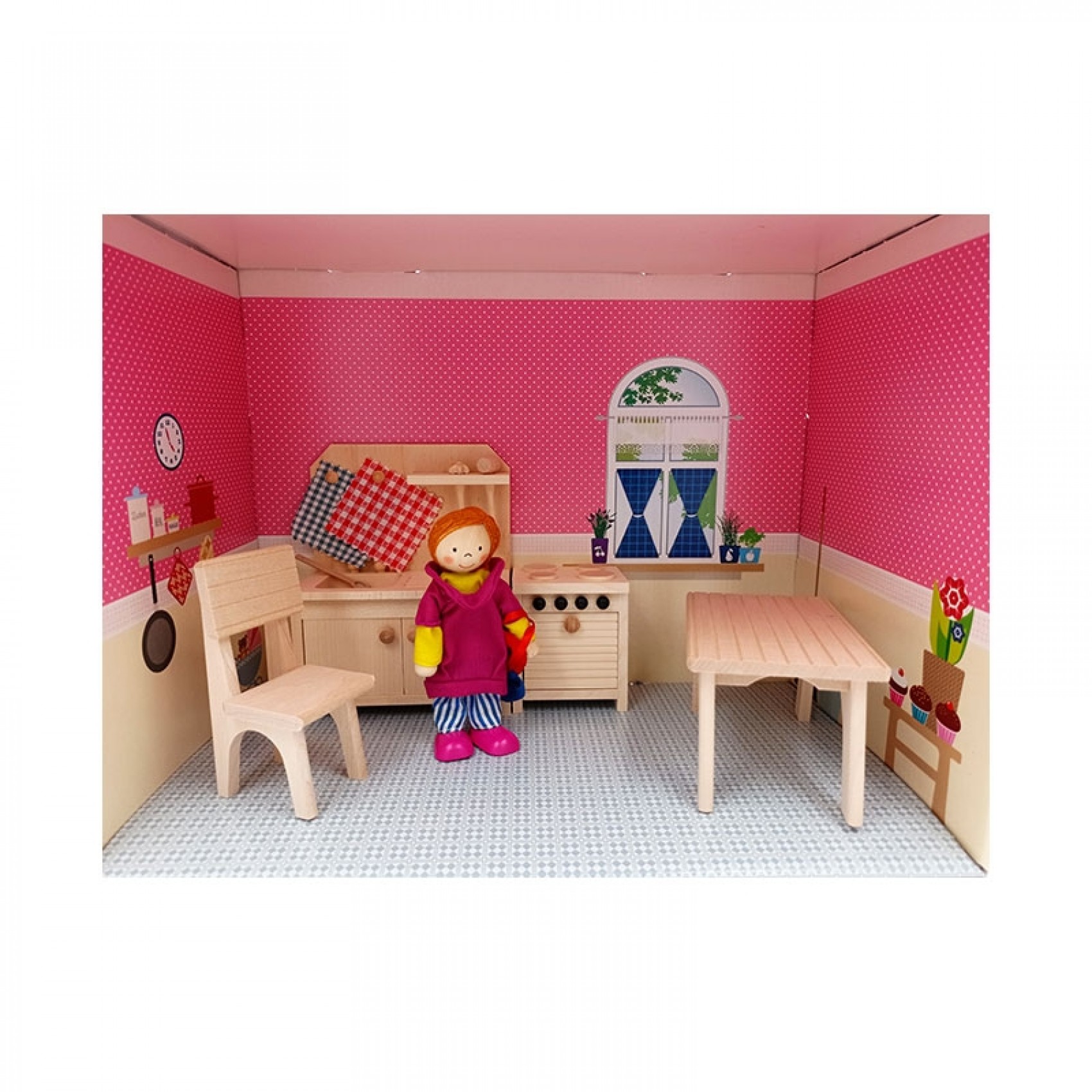 Goki Accessoires pour maison de poupées - Jouet en bois