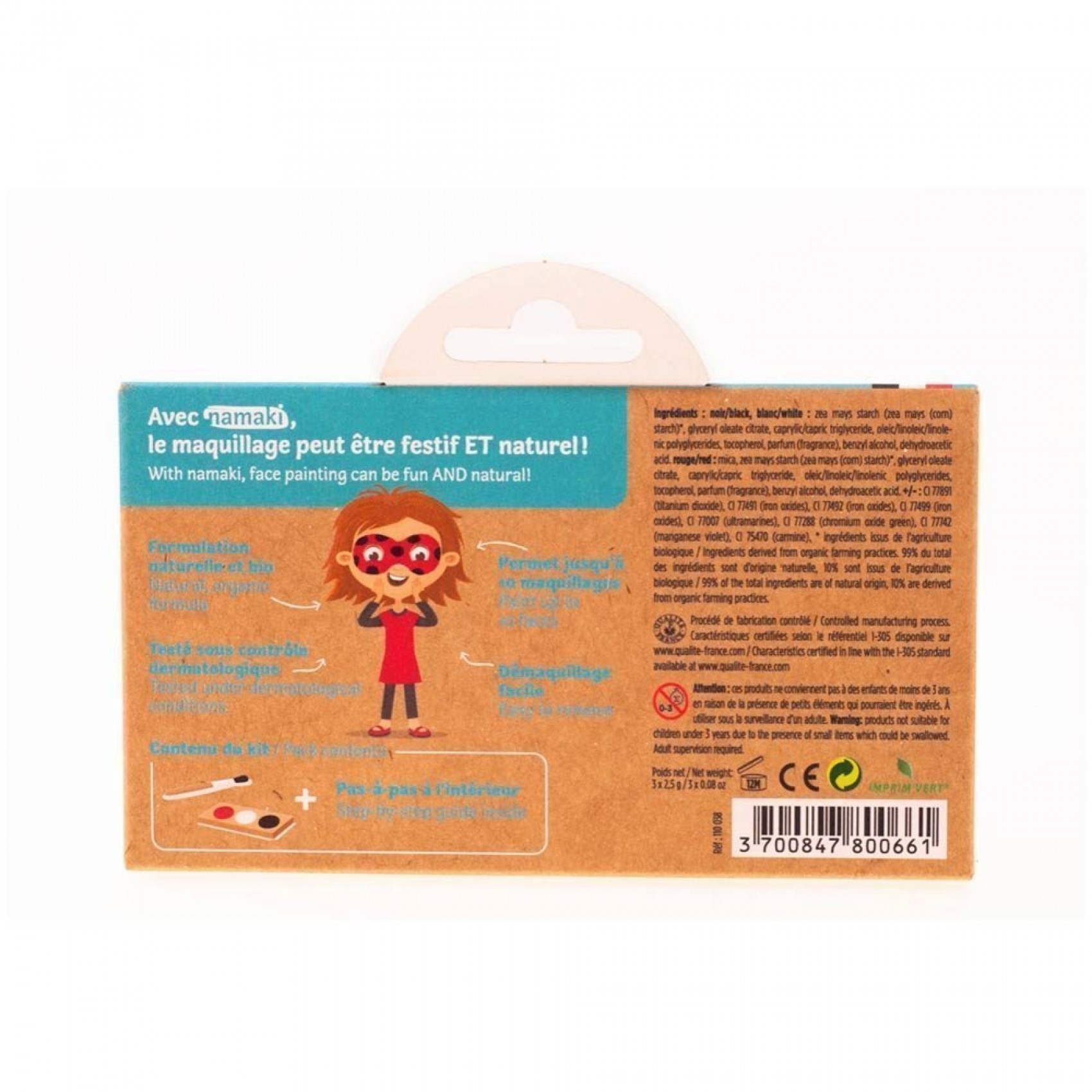 Namaki - Kit de maquillage enfant bio Pirate & coccinelle
