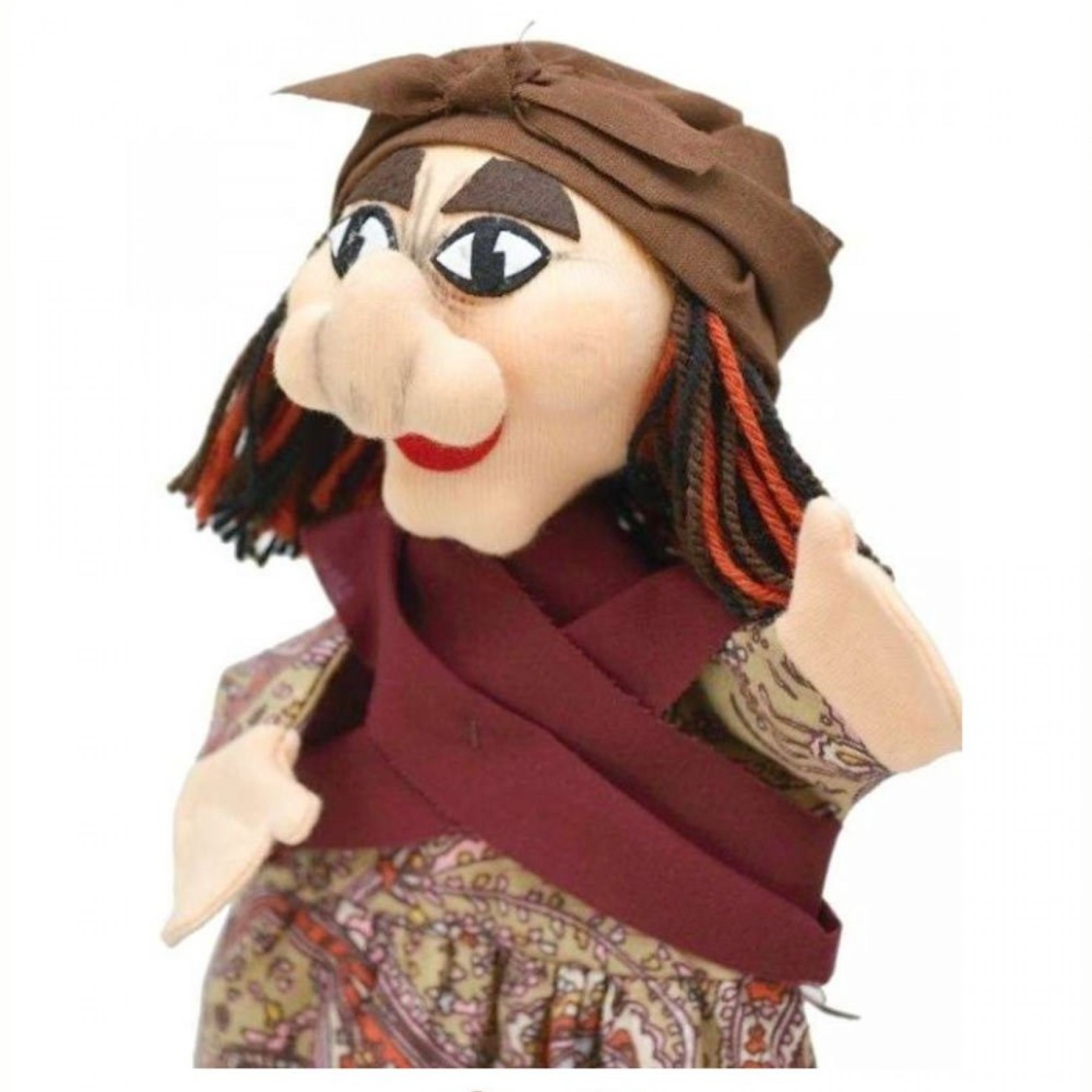 Marionnette Ancienne Artisanale Mexicaine – Terre Cuite Et Bois, Sombrero, Jouet Vintage