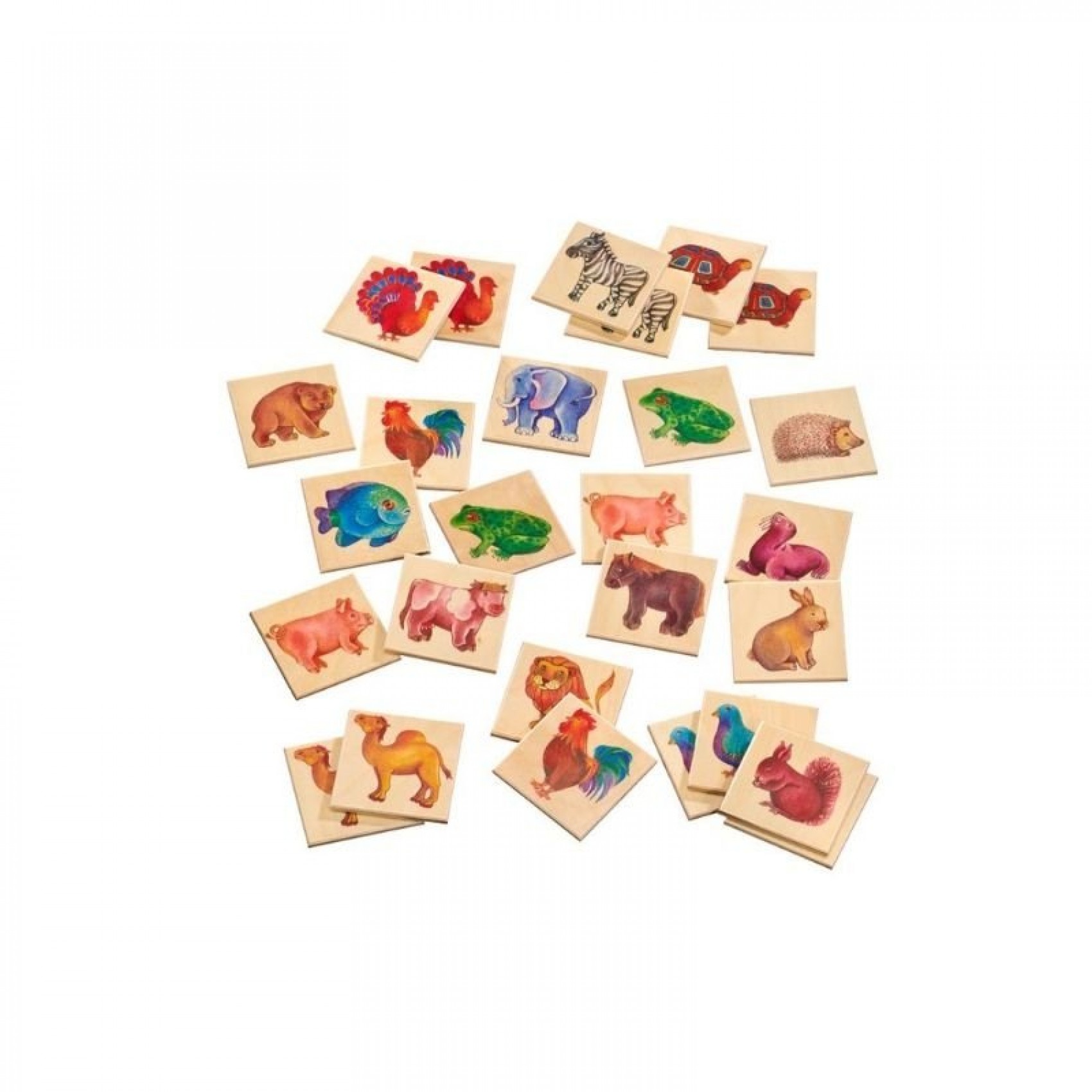 Jeu de Mémoire des Animaux - Jeu en Bois éducatif Qui mange quoi