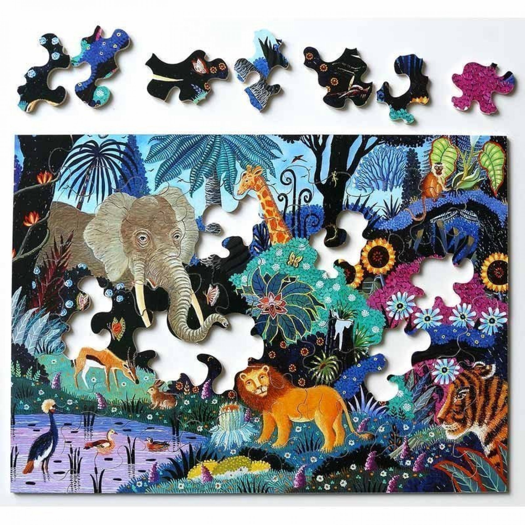 Puzzle enfants en bois Wilson® 50 pièces Nuit dans la Jungle