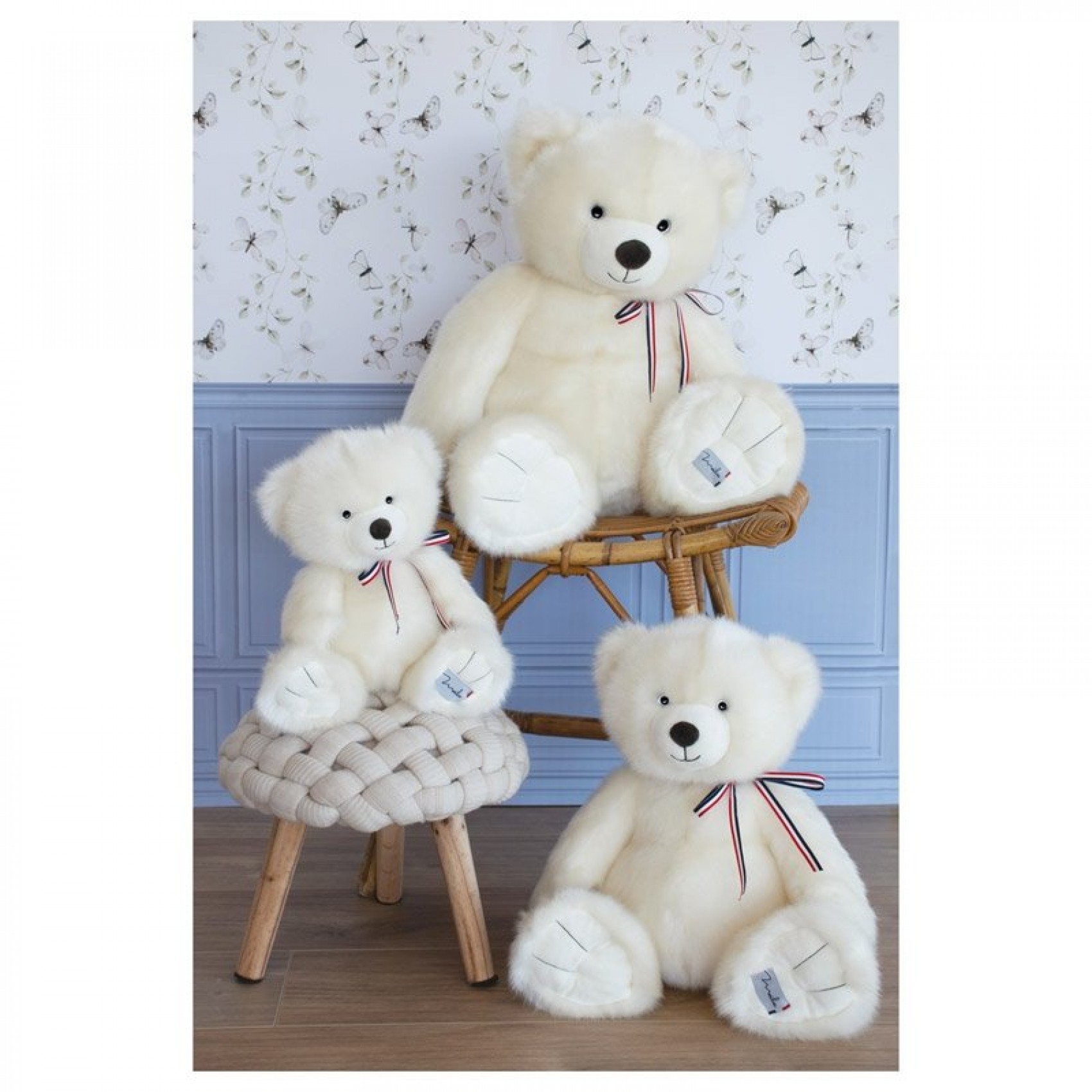 Peluche ours blanc amour • Ma Peluche