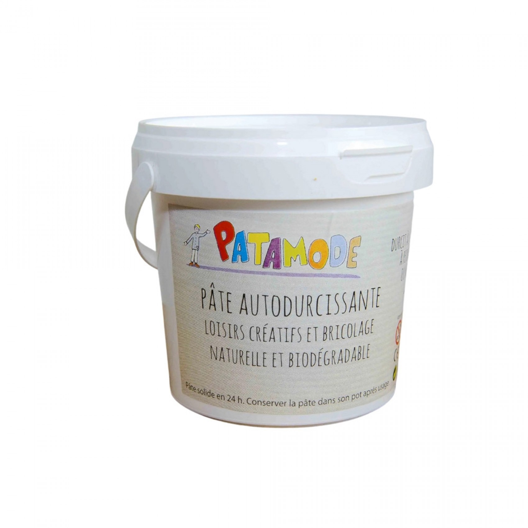 Pâte à modeler autodurcissante - Pot de 500 gr - Blanc - Patamode ...