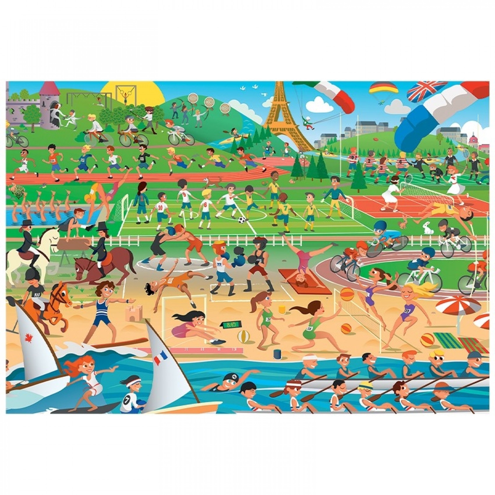 Sentosphère Sablimage Sport – Kit De 4 Tableaux à Décorer, 16 Pots De Sable, Dès 4 Ans, Boîte Cadre, Activité Manuelle Ludique