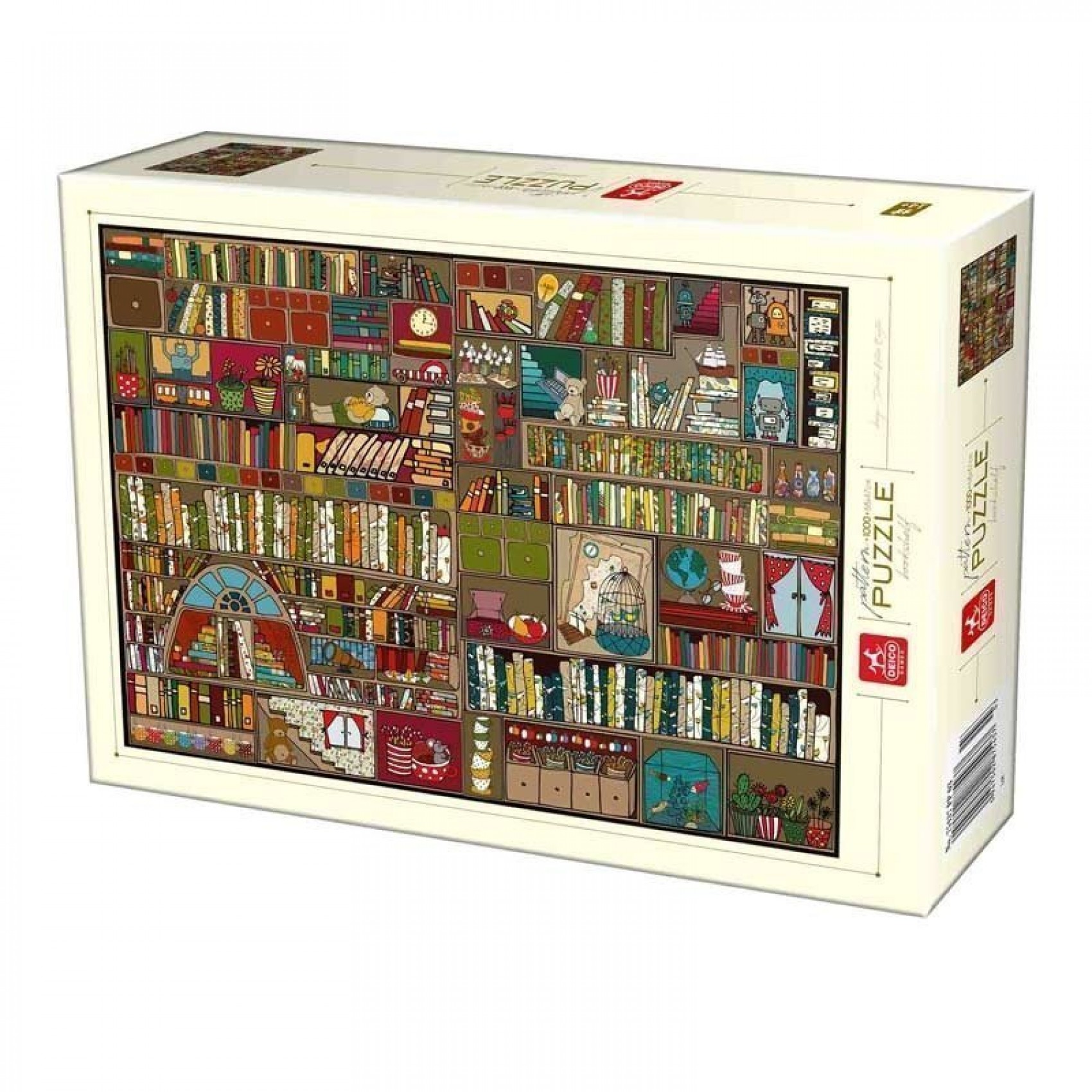 Puzzle 1000 pièces - Bibliothèque - D-Toys