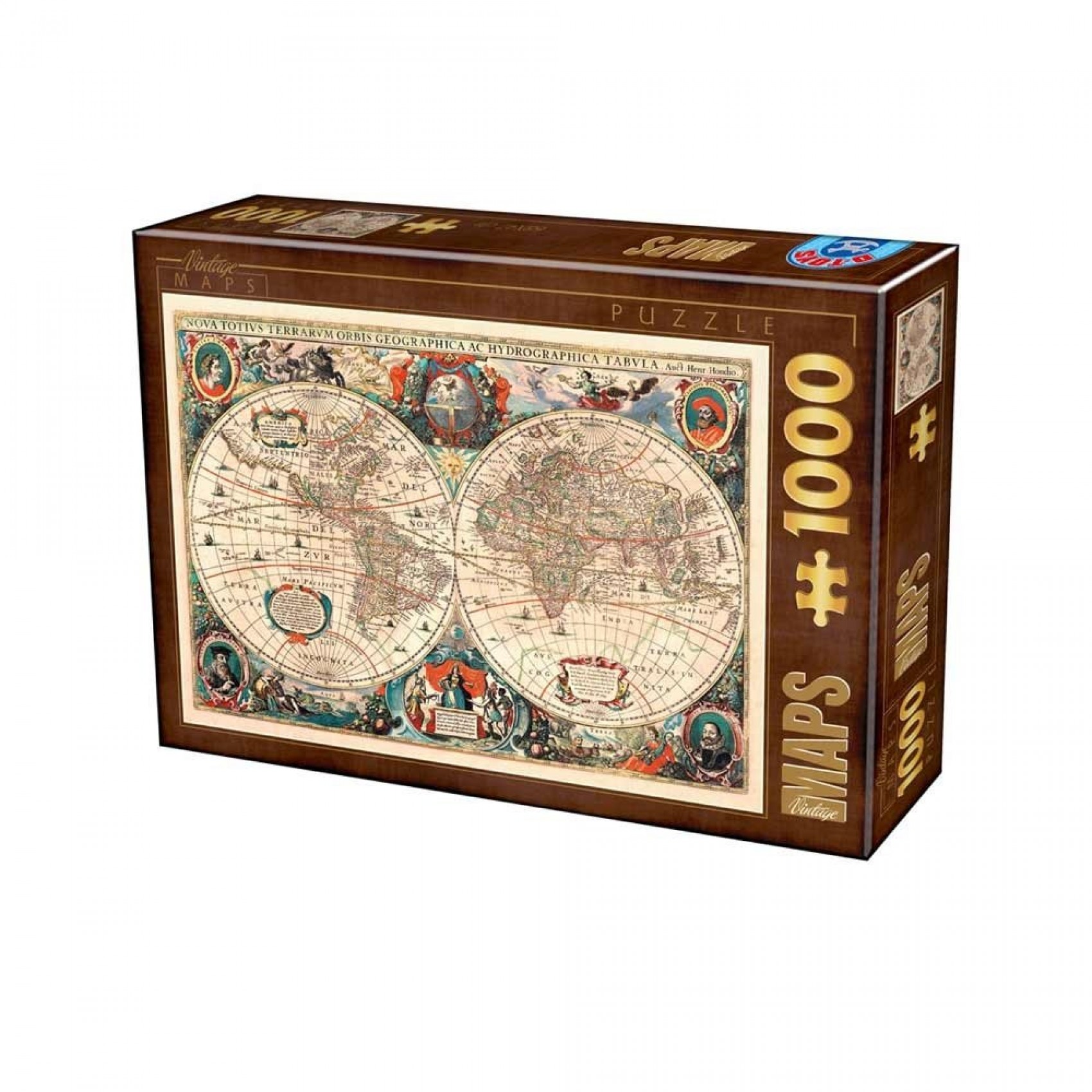 Puzzle 1000 pièces Carte du Monde Antique - Dtoys | Jeujouethique.com