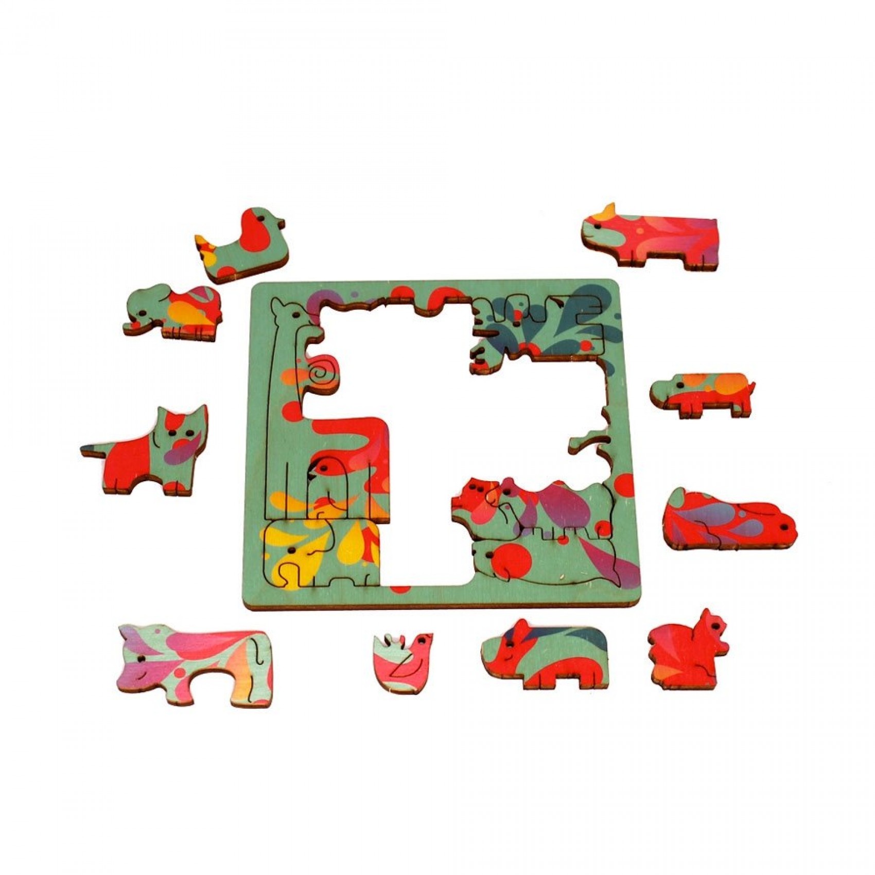 Puzzle cadre 15 p - Les animaux du jardin, Puzzle enfant, Puzzle, Produits