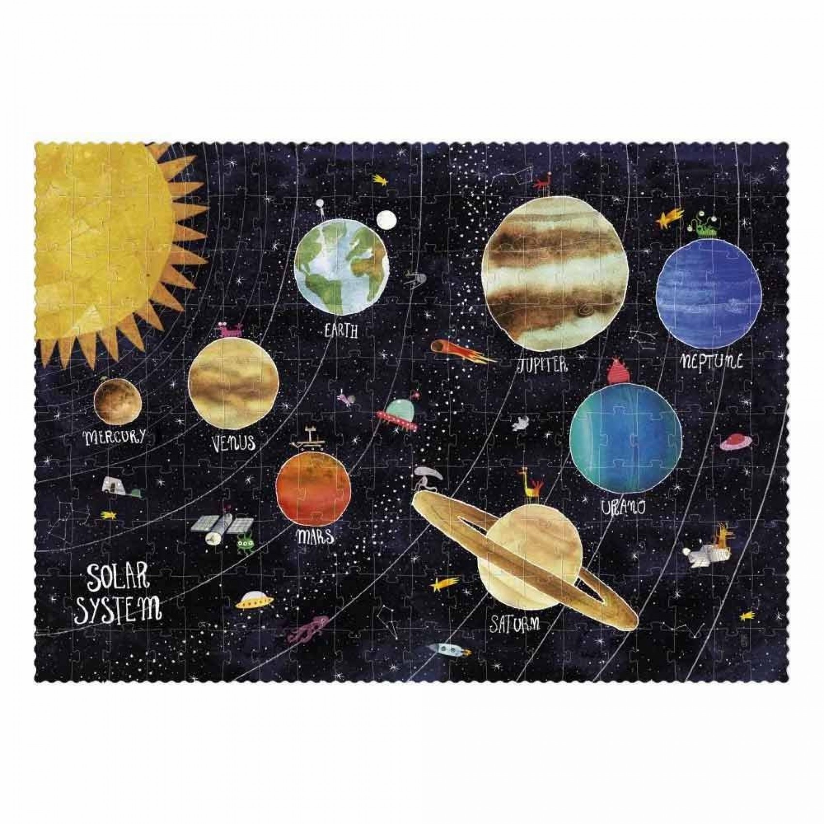 Schmidt Spiele 56308 Puzzle pour Enfants de 200 pièces Notre système Solaire