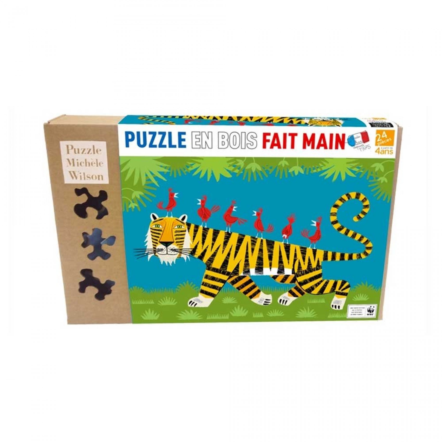 Puzzle en bois Le Tigre 24 pièces - Puzzle Michèle Wilson