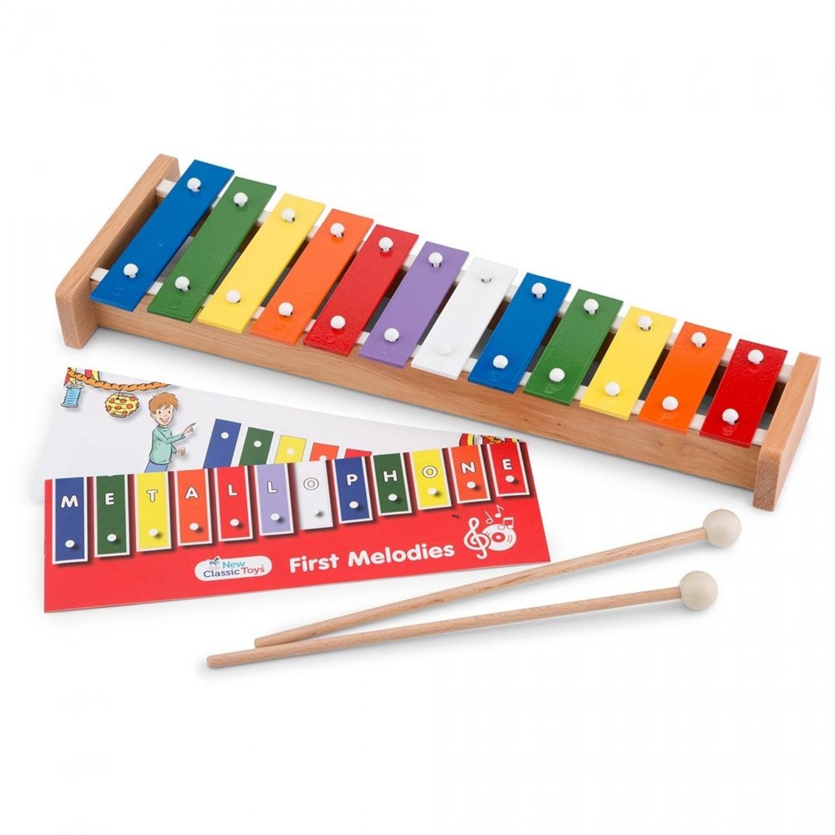 Xylophone en bois traditionnel 12 tons New Classic Toys