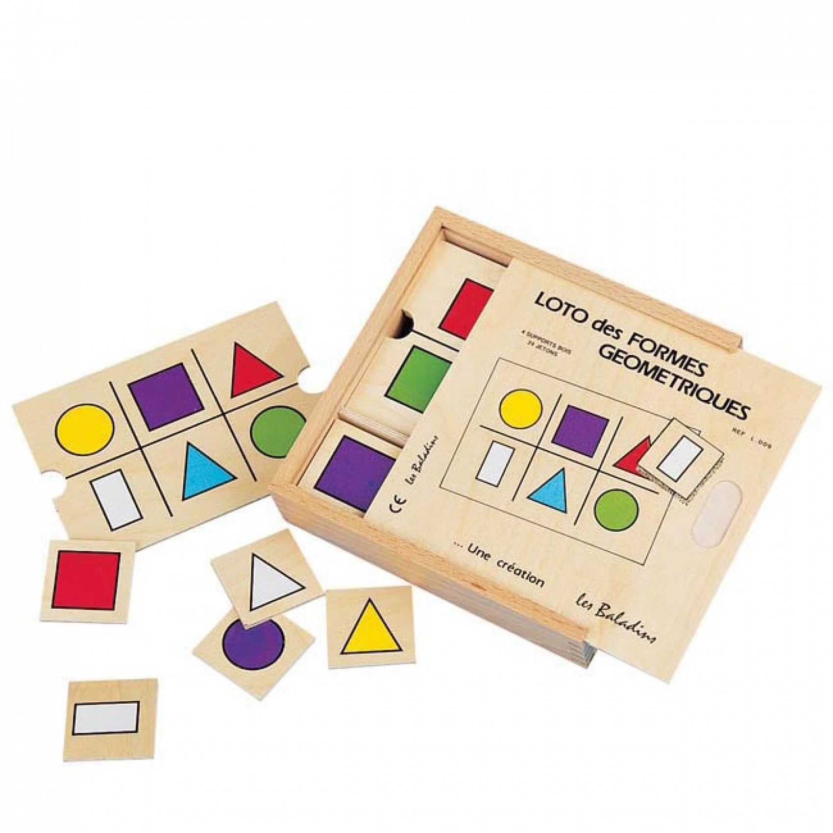 10 Blocs Géométriques En Bois Massif - Cubes Et Formes 3D Pour Apprentissage Maternelle, 6 Cm