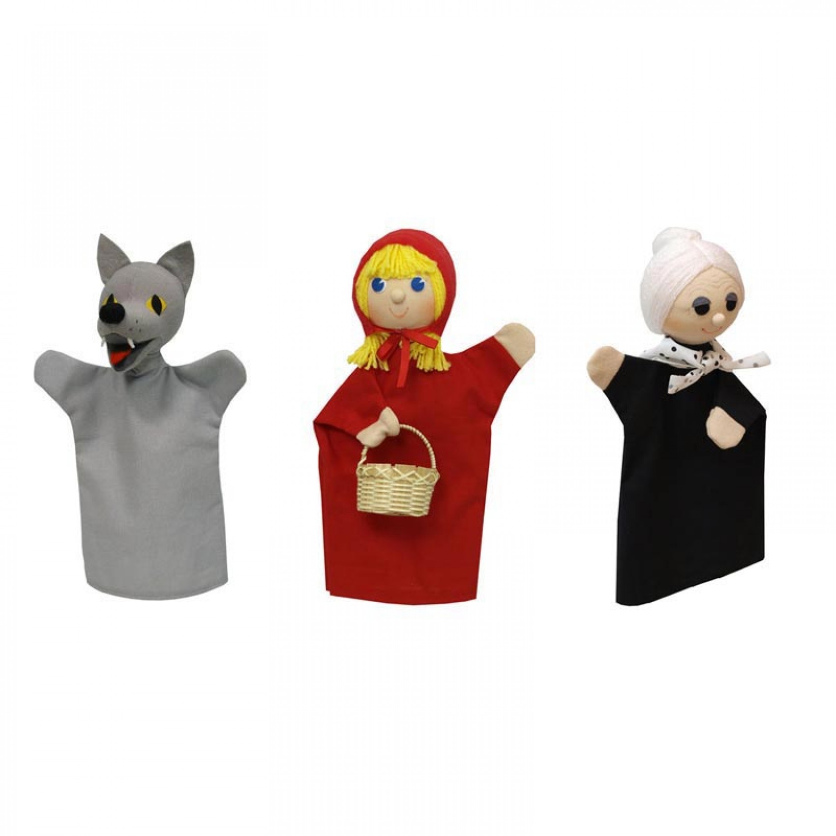 Set de 3 marionnettes Chaperon Rouge - Artisan Tchèque