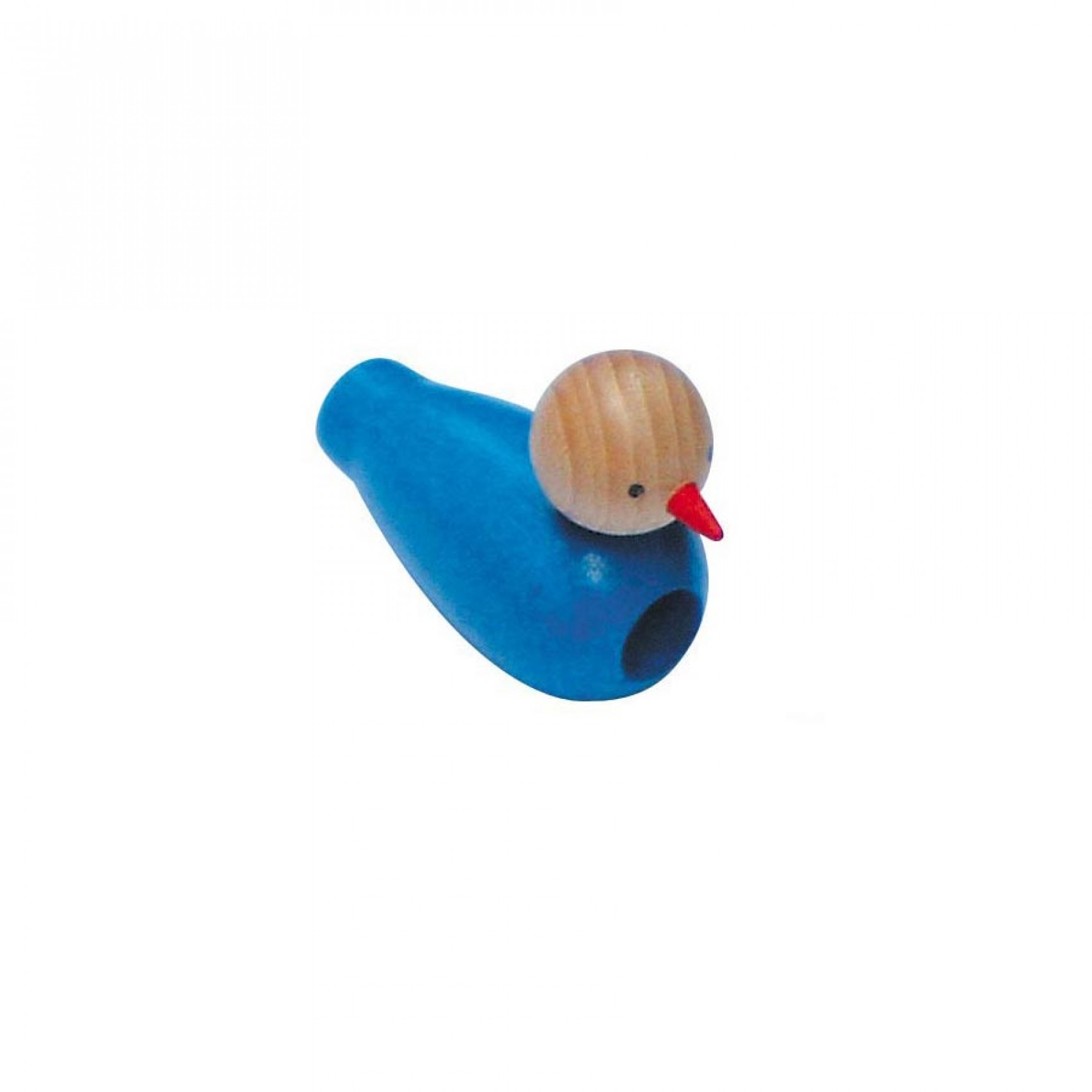 Oiseau en bois siffleur bleu - Artisan du Jura