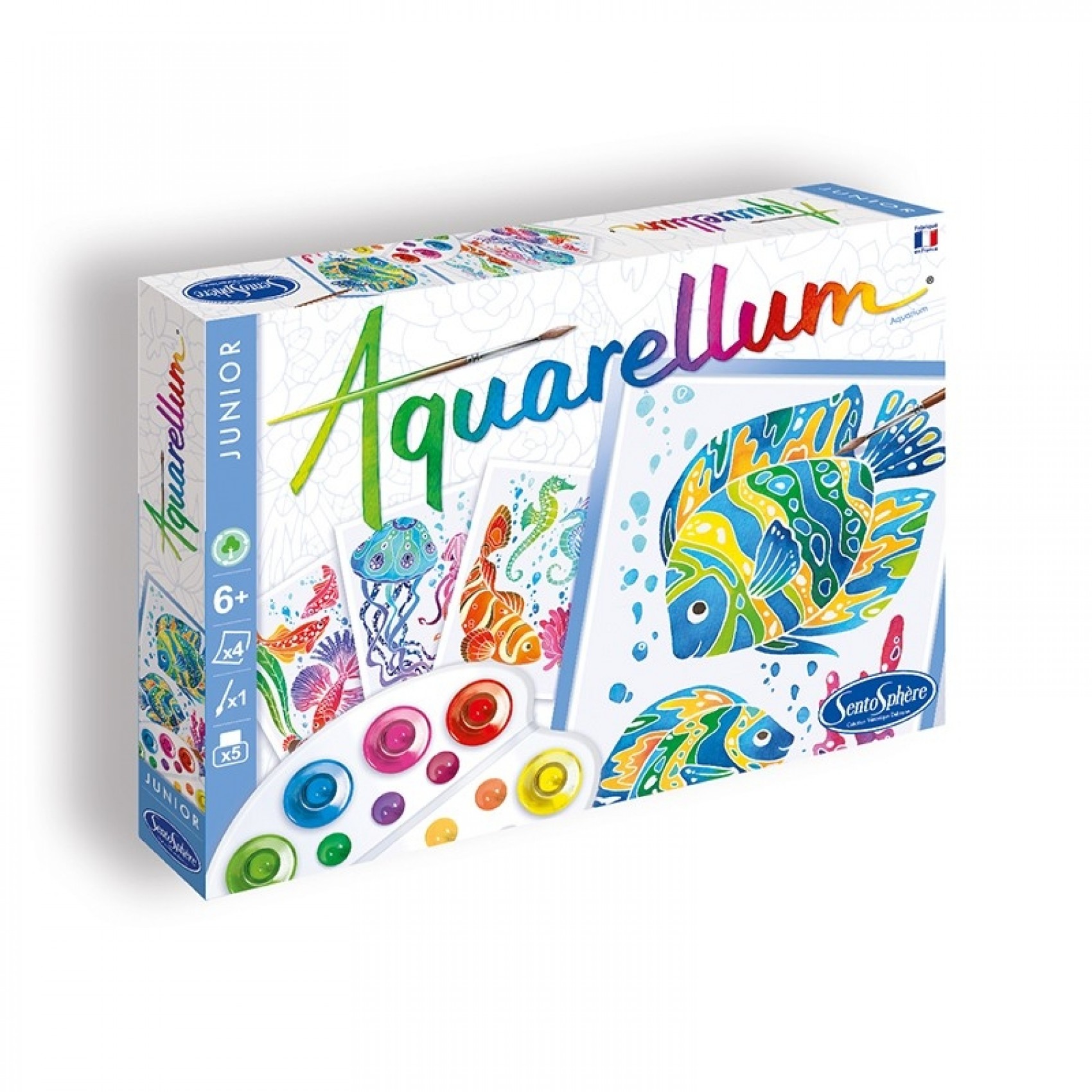 SentoSphère - AQUARELLUM JUNIOR - LICORNES - Kit peinture - Peinture Aquarellable Magique - A