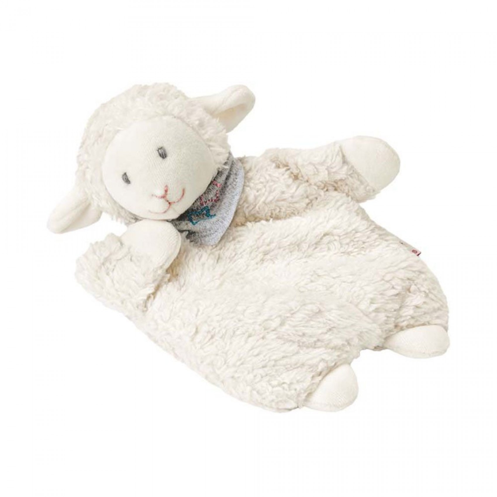 Doudou bouillotte bébé noyaux de cerise - agneau en laine