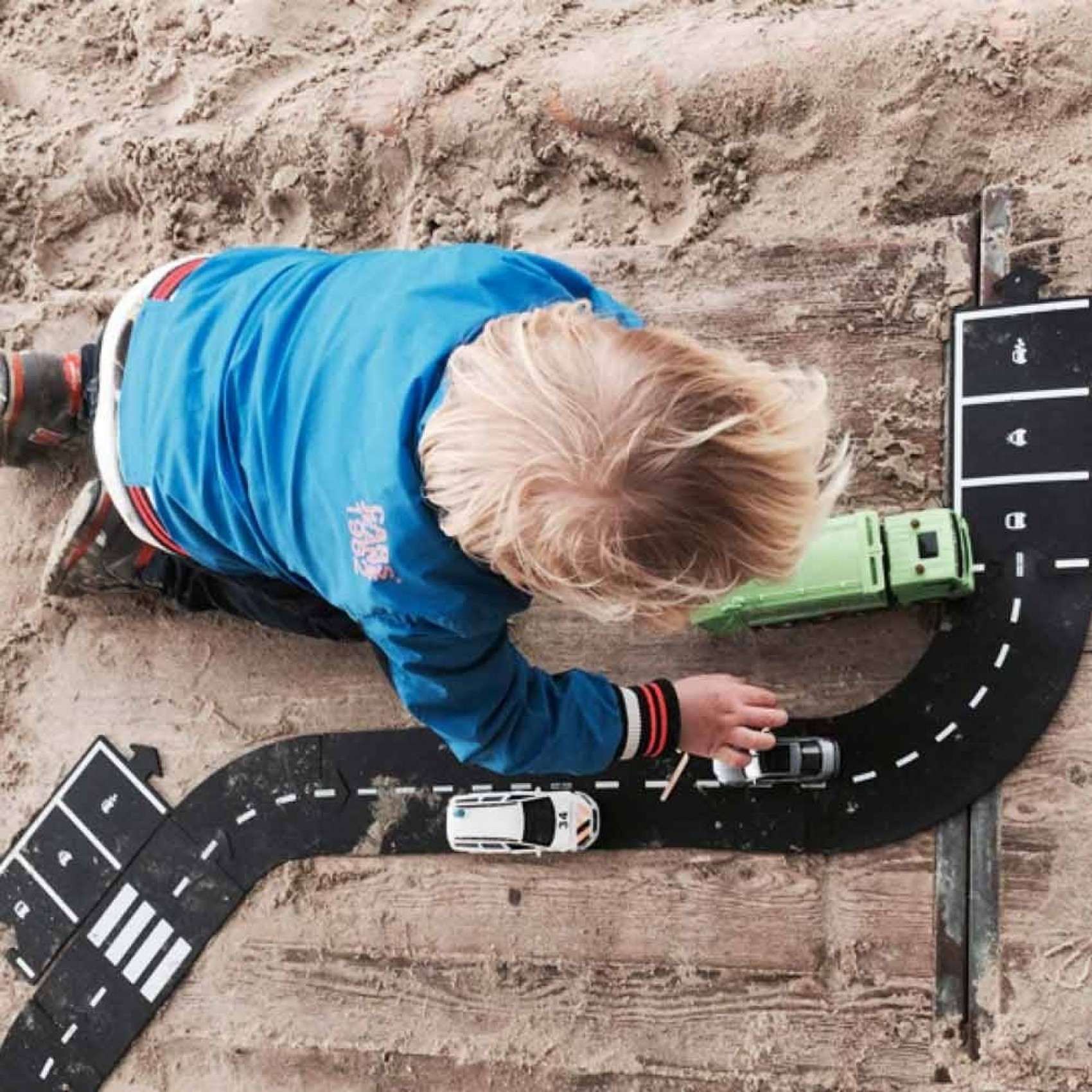Circuit De Voiture Modulable Waytoplay - 24 Pièces, Route Flexible 376 Cm, Avec Voiture, Pour Enfants Dès 3 Ans