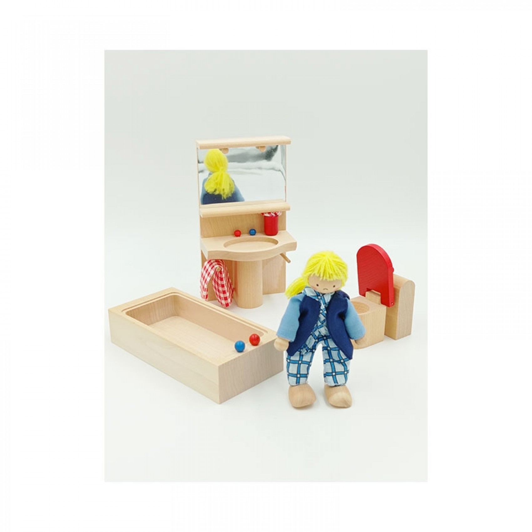 Toilette poupee dans mobilier pour maison de poupées miniature