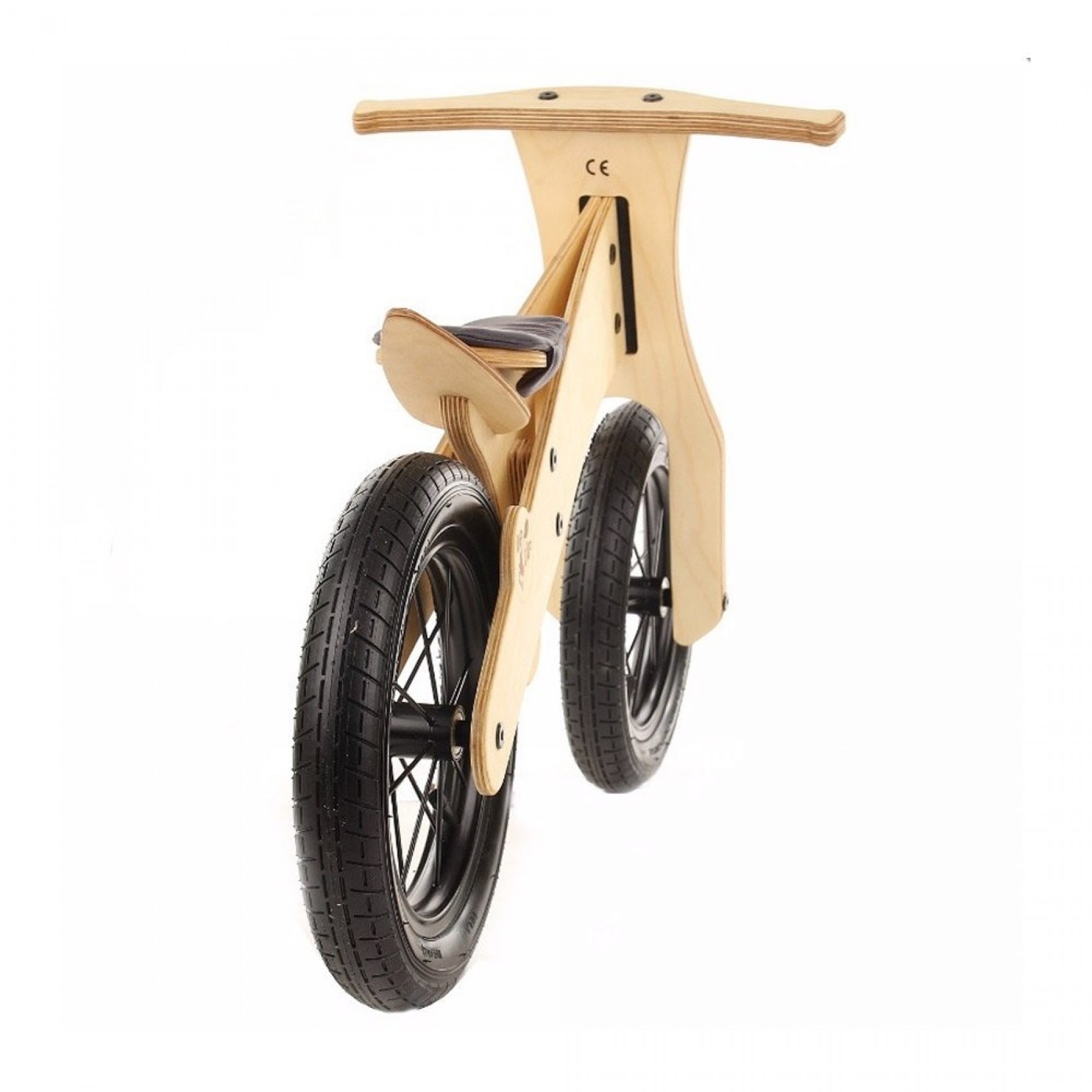 Draisienne En Bois Babiem – Avec Accessoires (carte, Enveloppe, Paquet) – Dès 1 An – Design Off White – Porte-vélos