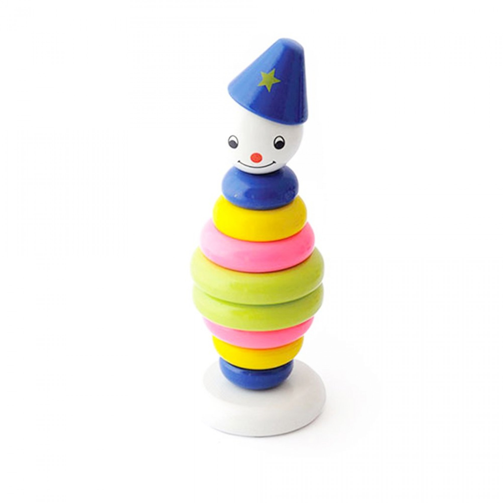 JOUET ANCIEN - VINTAGE 6 QUILLES CLOWNS CIRQUE EN