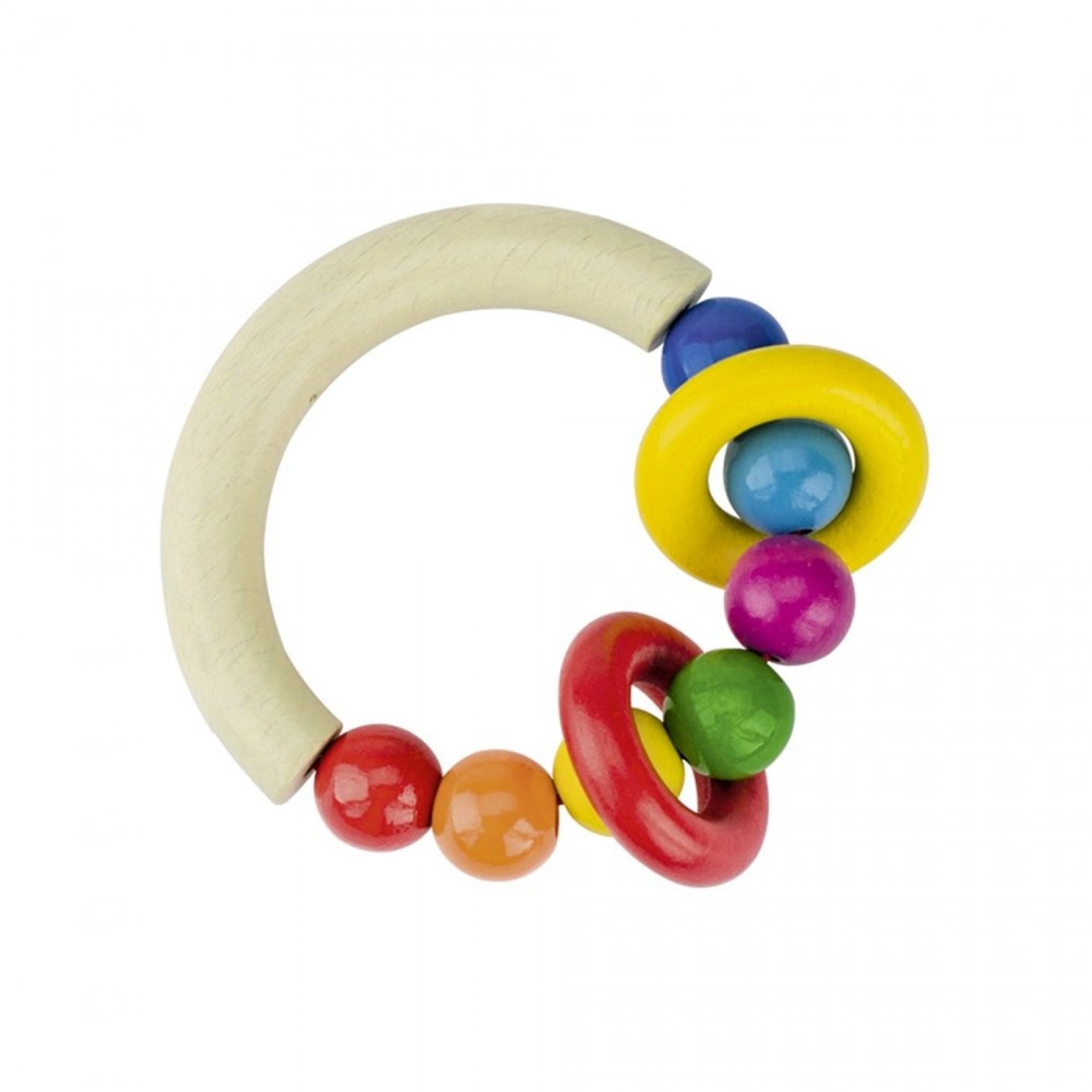 Rondello, hochet avec anneaux - jouets bois Selecta Rondello, hochet avec anneaux - jouets bois Selecta