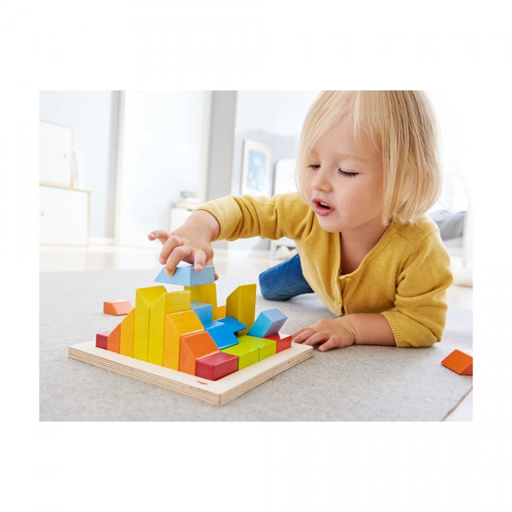 HABA - Jeu d'Assemblage 3D - Blocs en Bois Mosaïque - 305459 - Jouets Bois Coloré HABA - Jeu d'Assemblage 3D - Blocs en Bois Mosaïque - 305459 - Jouets Bois Coloré