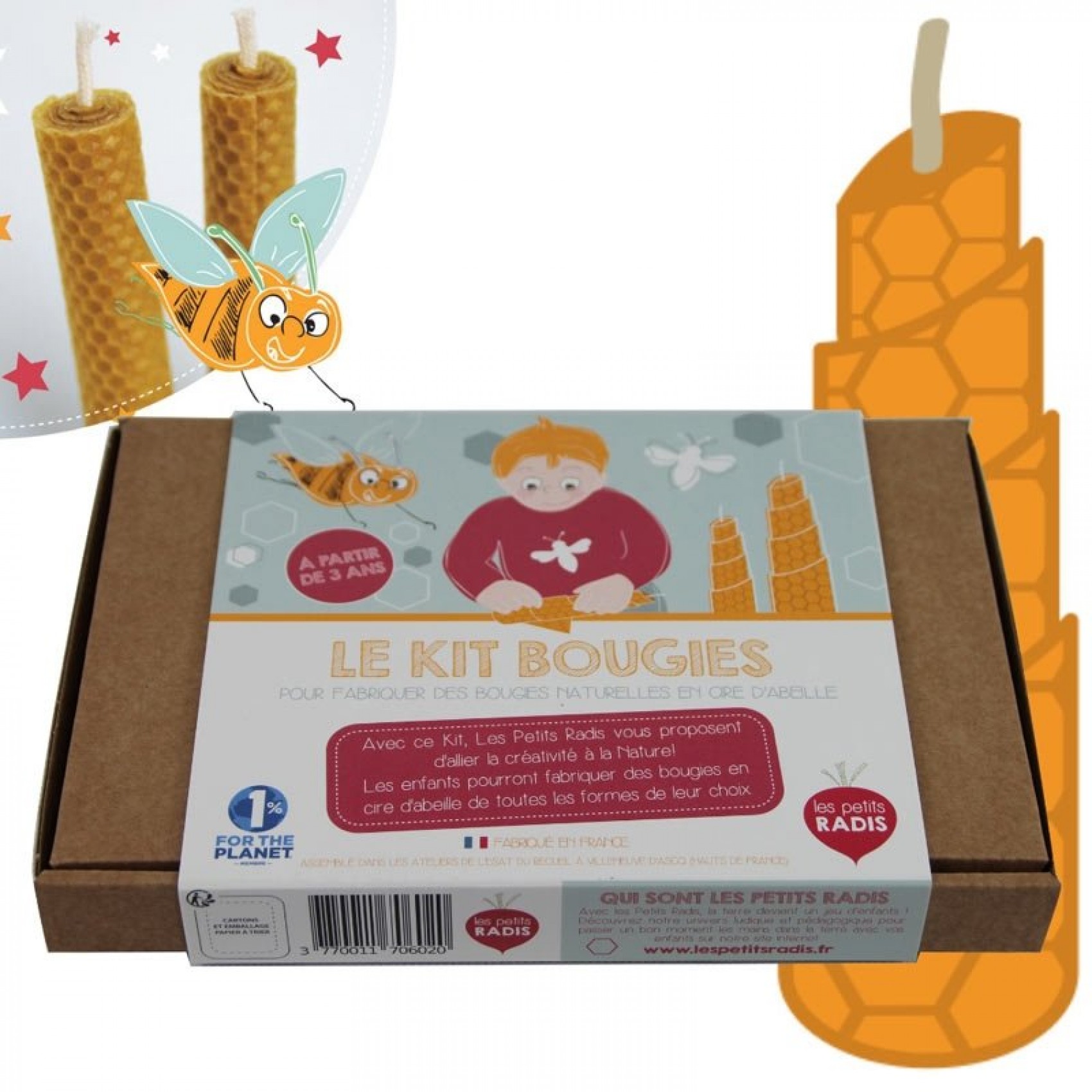 Faites Votre Propre Kit De Bougies En Cire D'abeille – Comprend 10 Feuilles De Cire D