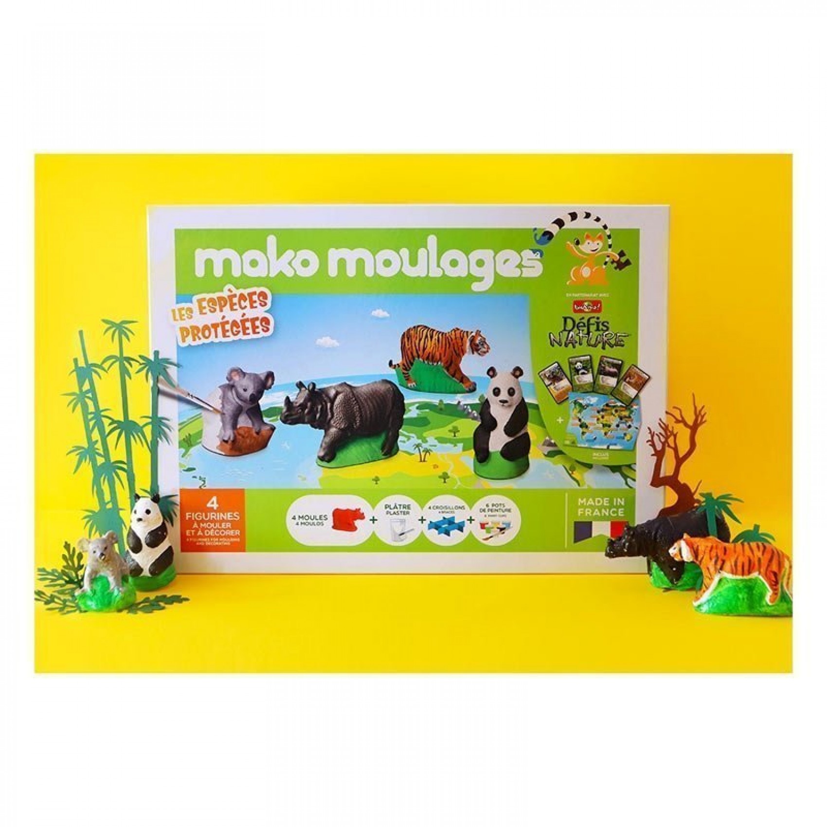 Kit Creativo Mako Moulages Diplodocus, Per Modellare E Dipingere Un Dinosauro In Gesso. Contiene Stampo, Gesso, Colori E Pennello. Realizzato In Francia, Stampo Riutilizzabile. Perfetto Per Bambini Dai 5 Anni. - 3