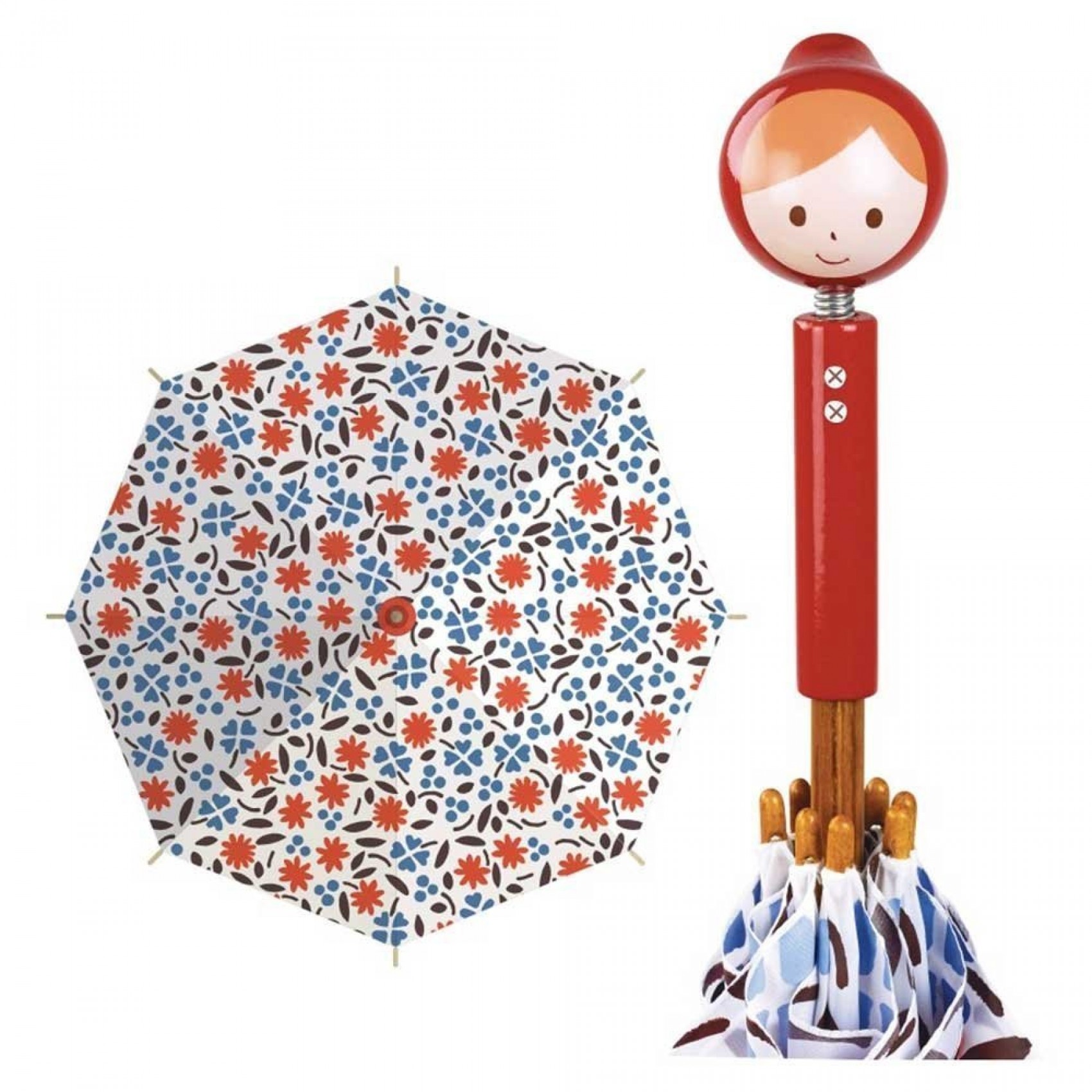 Parapluie Enfant Le Petit Chaperon Rouge - Fabrication Française Pierre Vaux, Bleu, Neuf Avec étiquettes