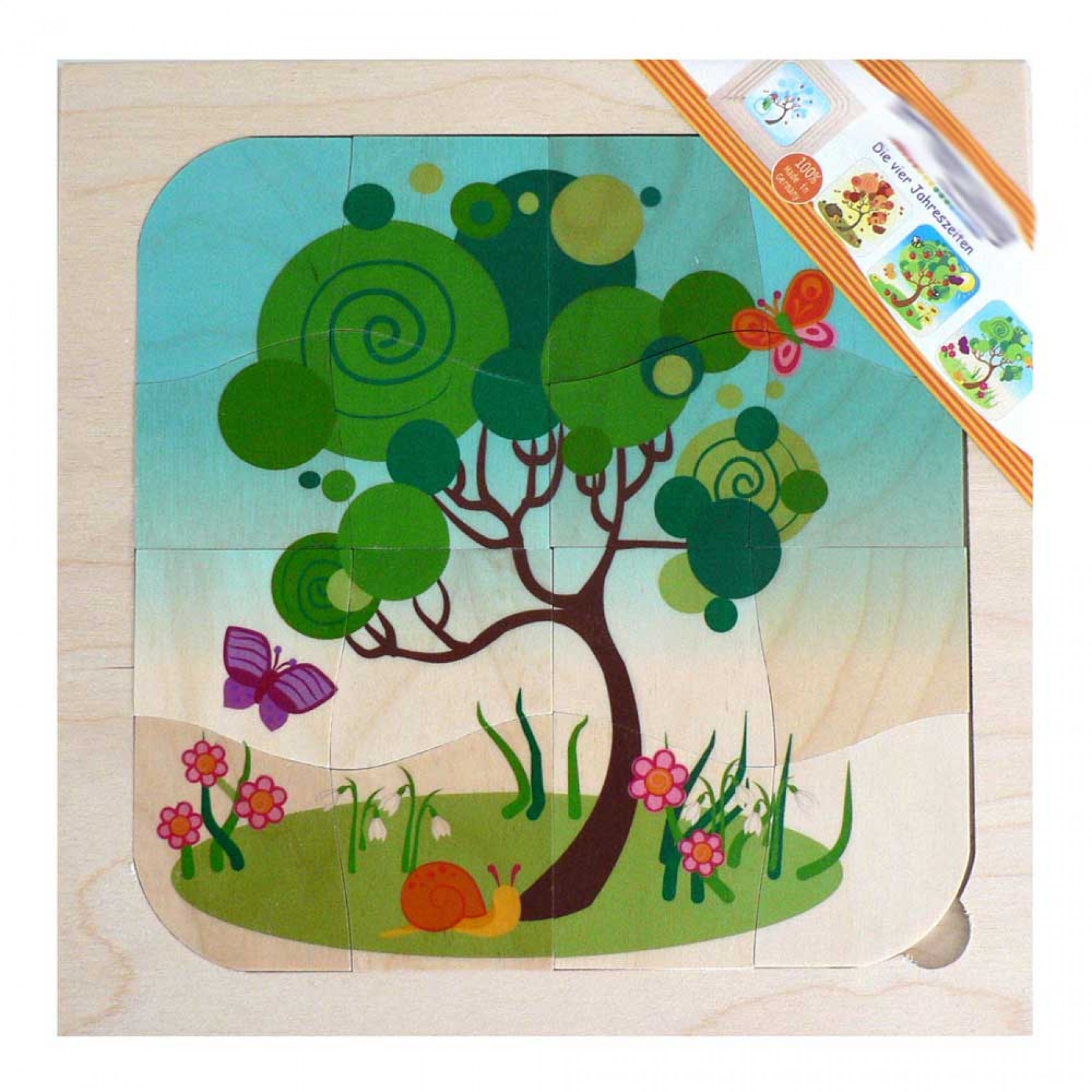 Puzzle en bois 4 saisons - Fabricant Allemand | Jeujouethique.com