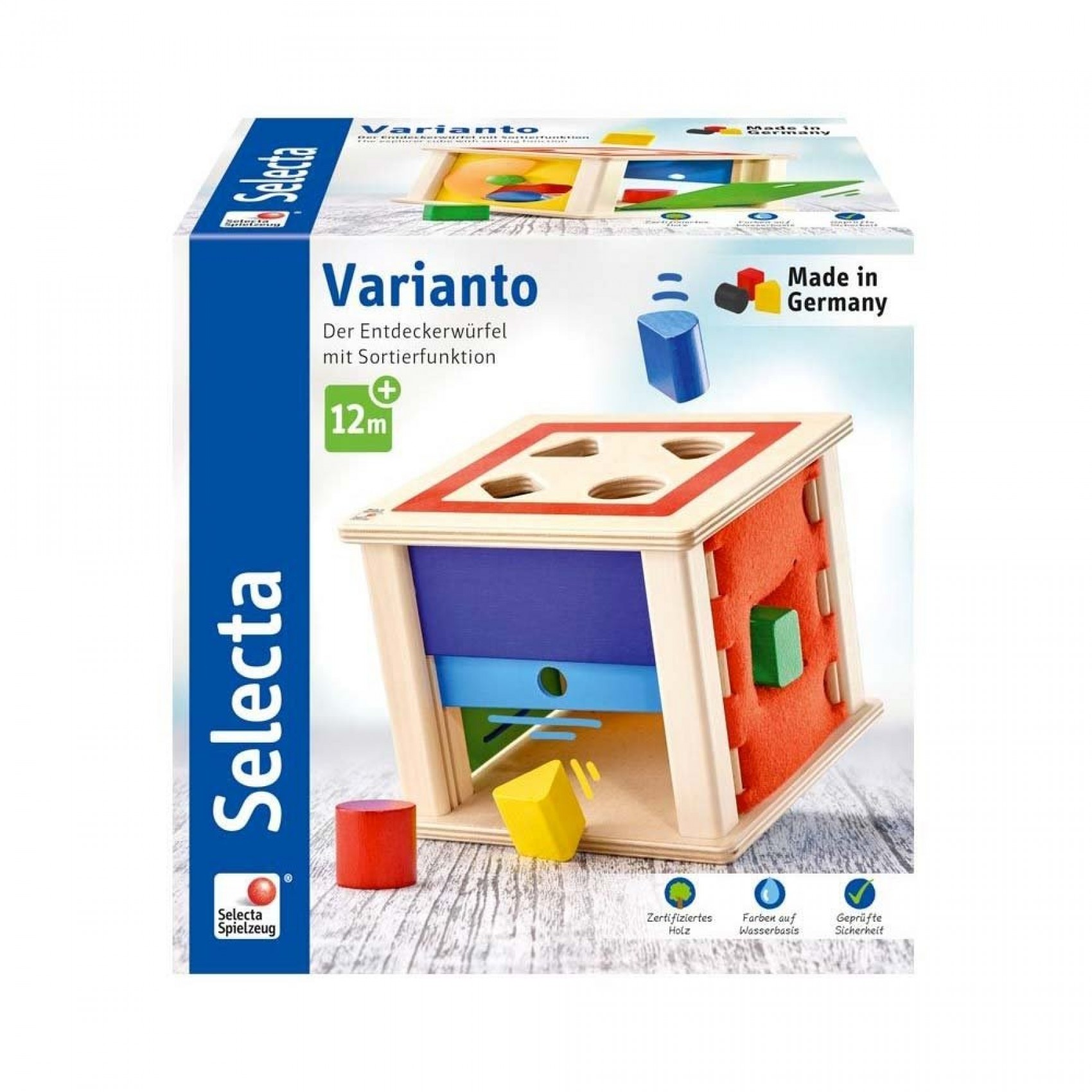 selecta spielzeug Boîte à formes en bois Varianto - Selecta | Jeujouethique.com