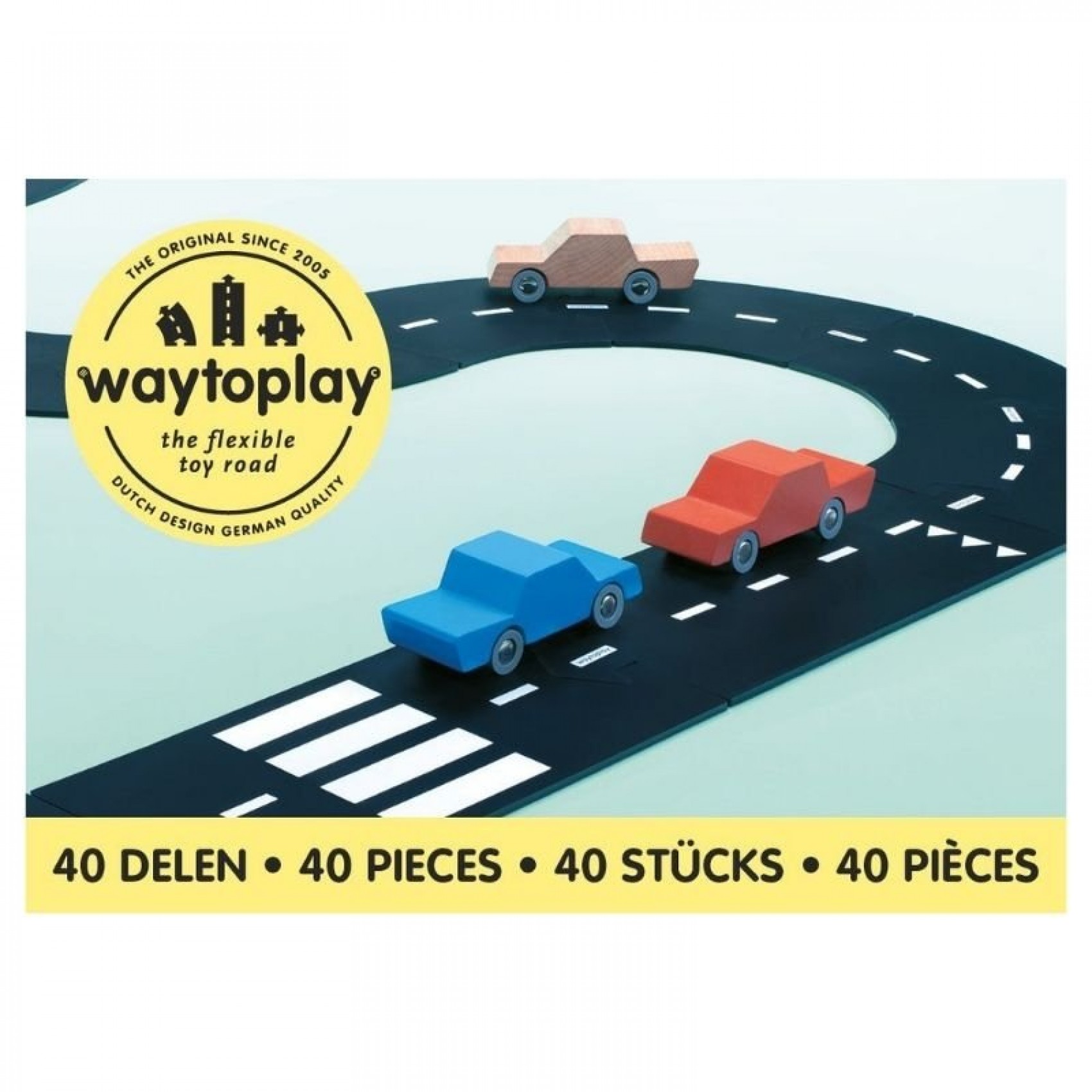 Circuit De Voiture Modulable Waytoplay Highway - 24 Pièces - 376 Cm De Long - Flexible, Pour Intérieur/extérieur - Avec 1 Voiture - 9