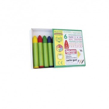 6 Crayons pastels à la cire - Ökonorm
