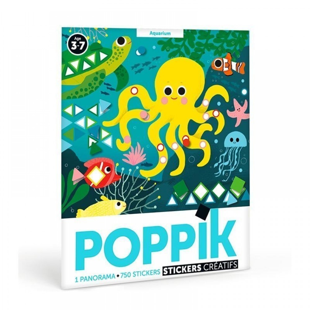 Poster Stickers  Carte du monde - Poppik - little cecile