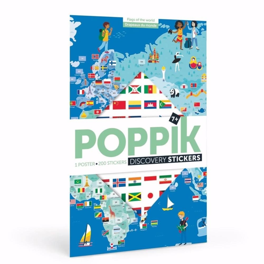 Poppik - Poster éducatif avec stickers repositionnables - Forêt