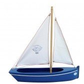 Grande Barque en bois bleue 32 cm