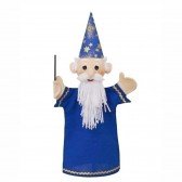 Marionnette magicien bleu 36 cm