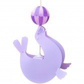 Suspension Otarie Lilas ballon violet